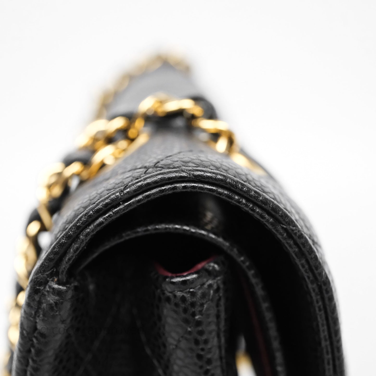 Chanel Classic M/L Medium Flap Quilted Black Caviar Gold Hardware
