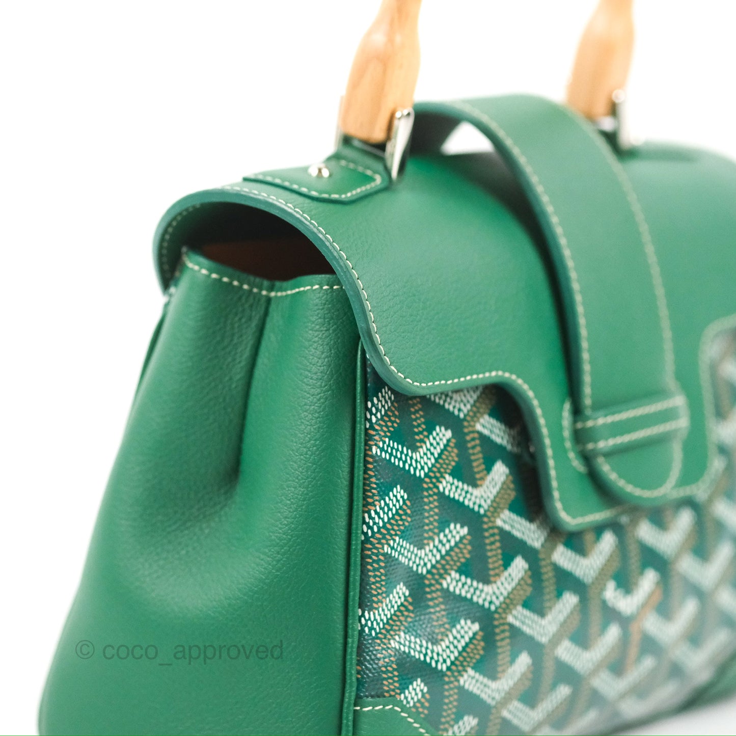 Goyard Saïgon Mini Bag Green Goyardine Canvas/Chevroches Calfskin