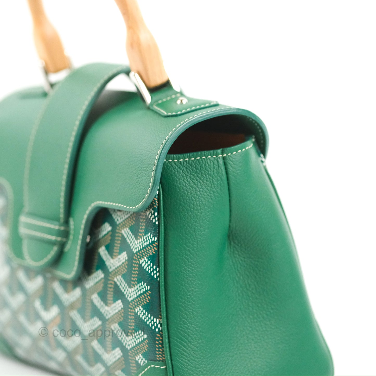 Goyard Saïgon Mini Bag Green Goyardine Canvas/Chevroches Calfskin