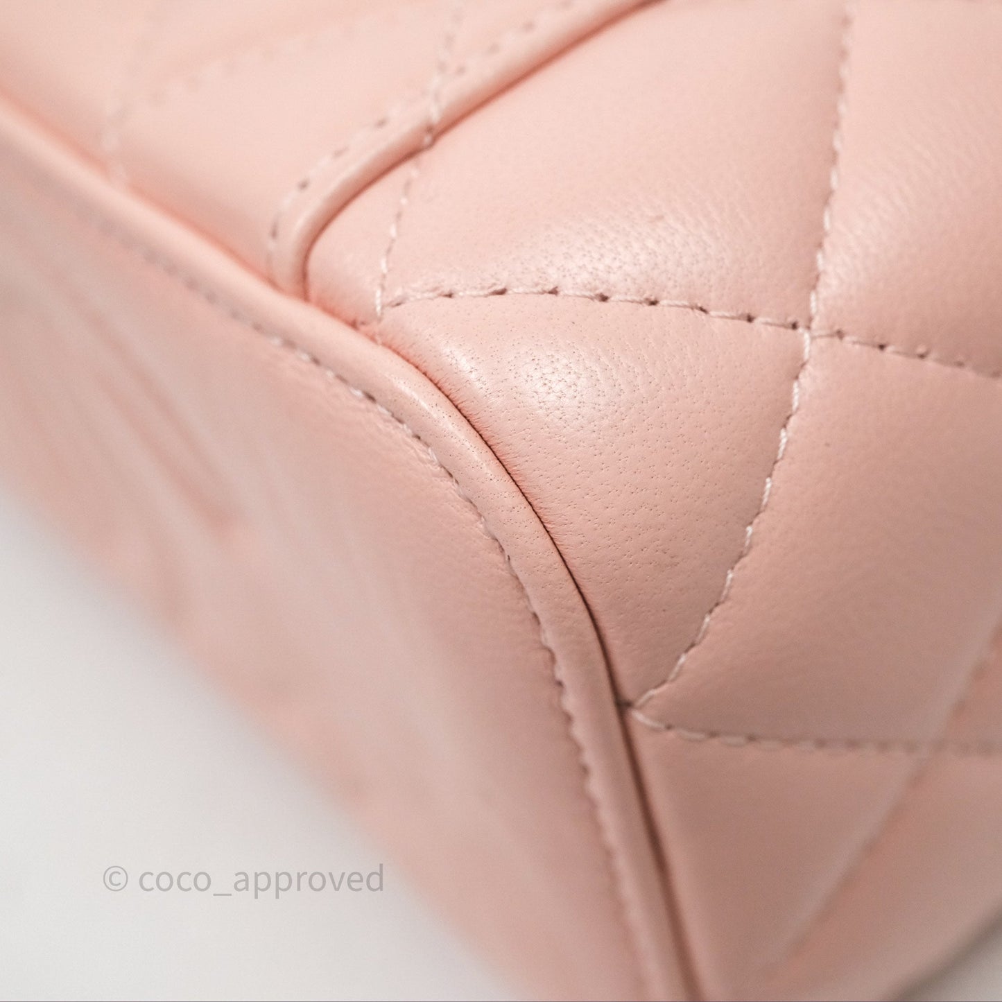 Chanel Vanity Rectangular Top Handle Pink Lambskin Gold Hardware