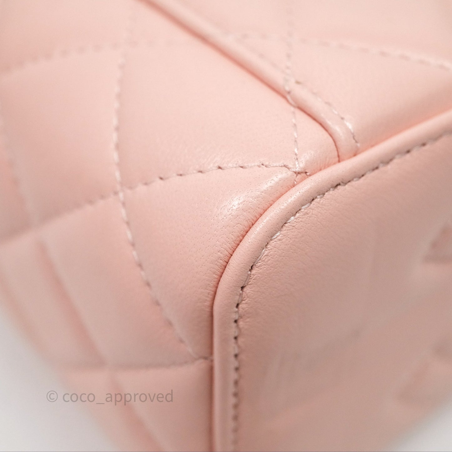 Chanel Vanity Rectangular Top Handle Pink Lambskin Gold Hardware
