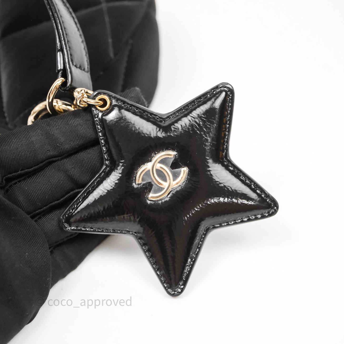 Chanel Clutch With Chain Velvet Effect Nylon Aged Gold Hardware