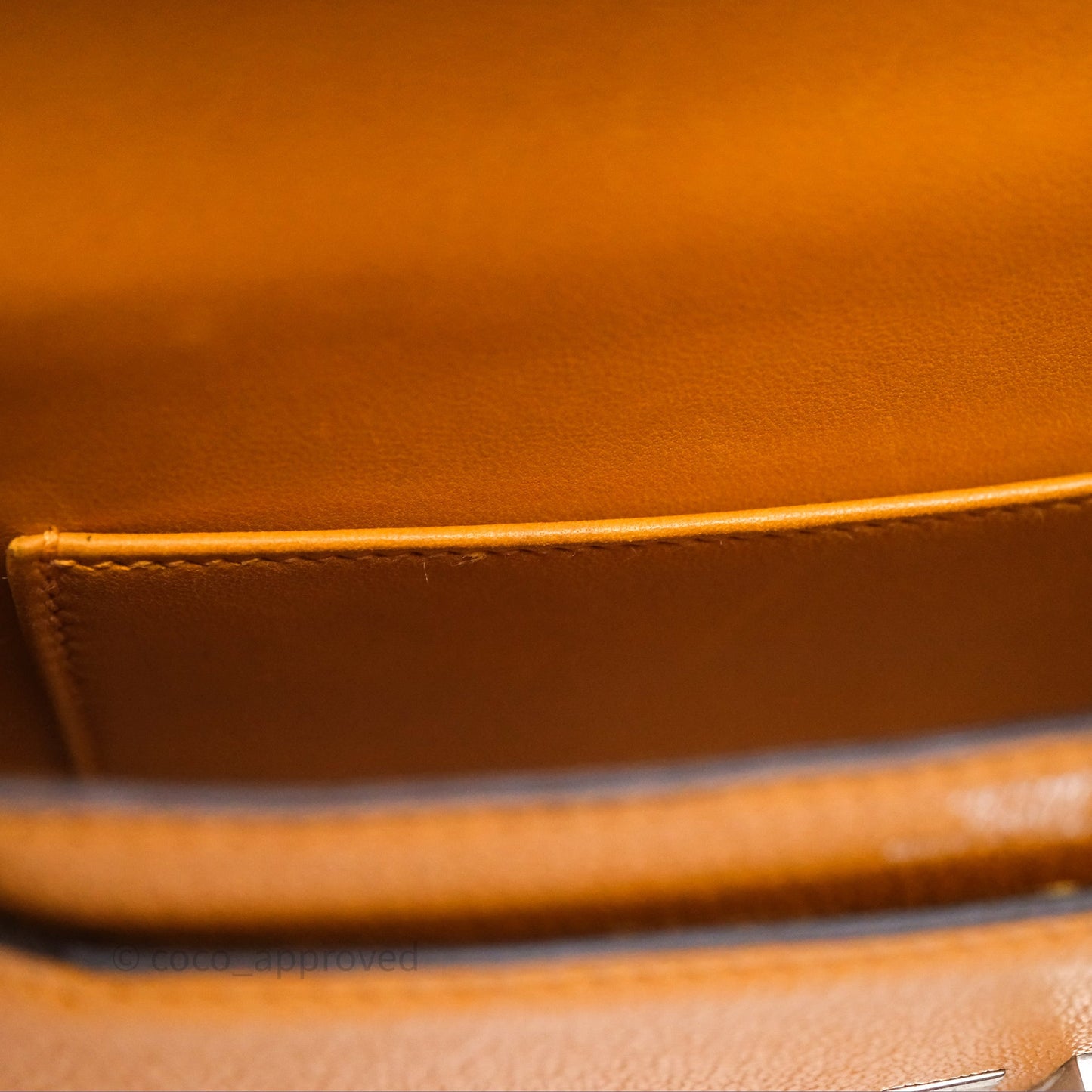 Hermes Mini Verrou Chaine Bag Chevre Mysore Toffee 1H Palladium Hardware