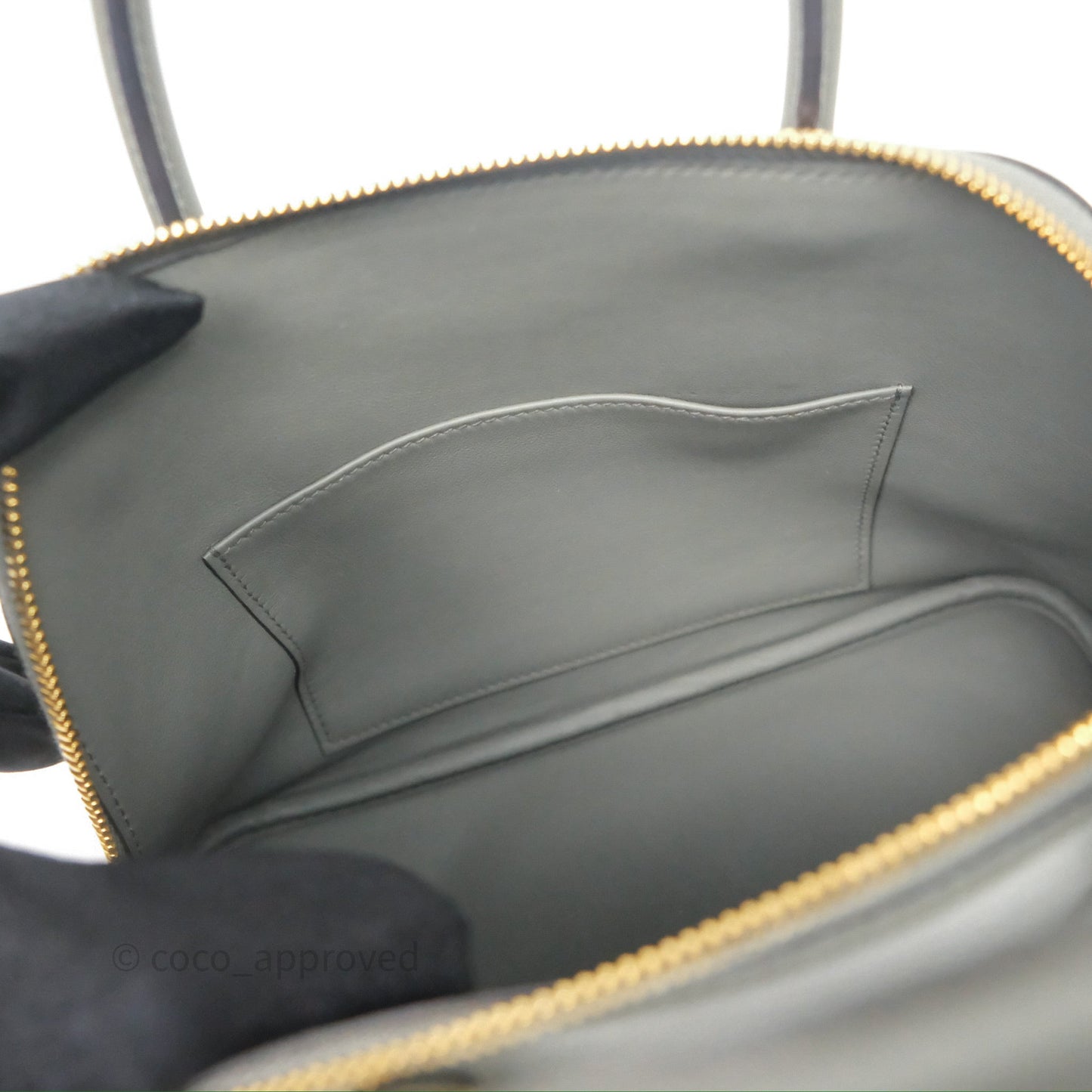 Hermès Bolide 1923 25 Gris Meyer 0L Evercolor Gold Hardware