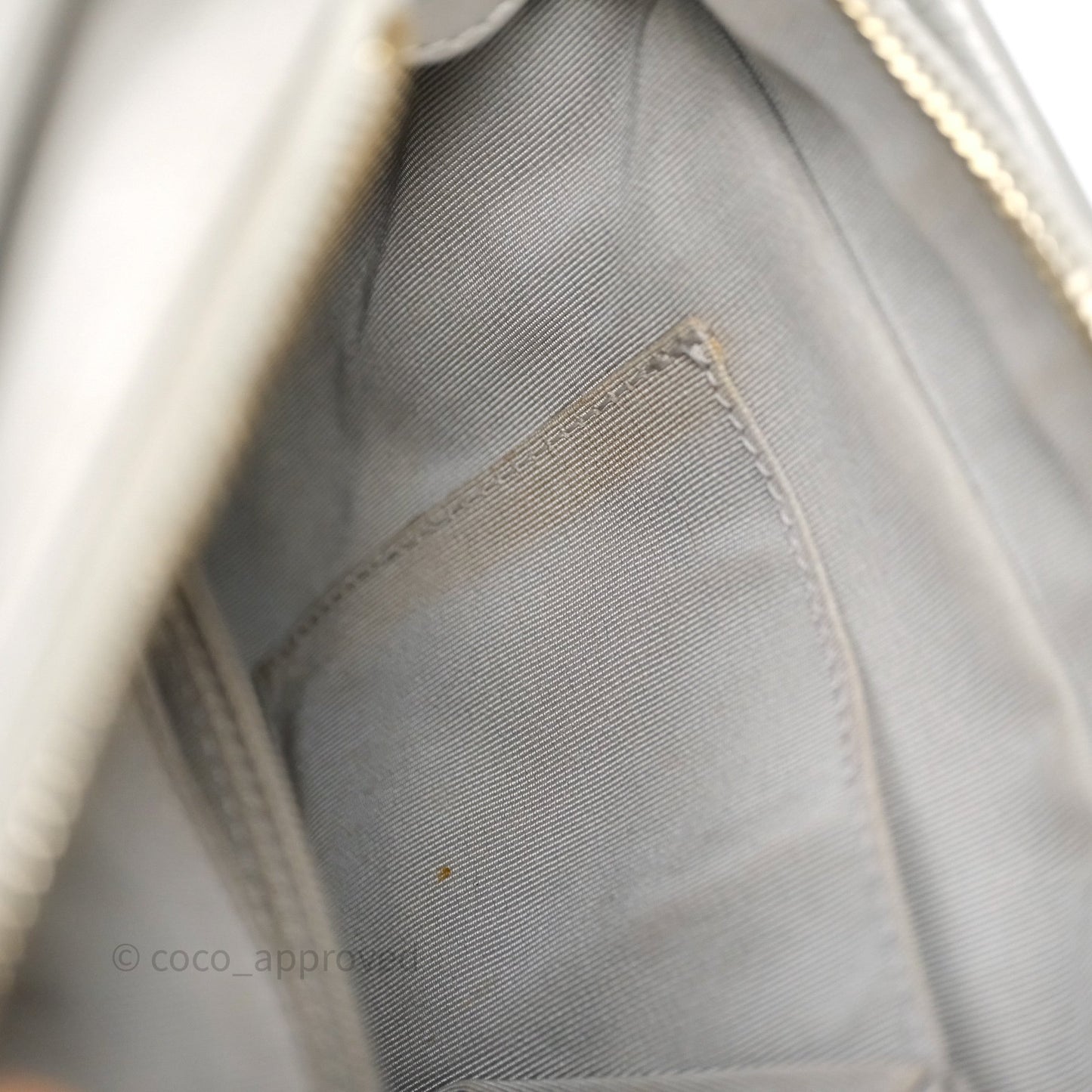 Chanel Small Gabrielle Hobo Quilted Pearly Iridescent Silver Aged Calfskin