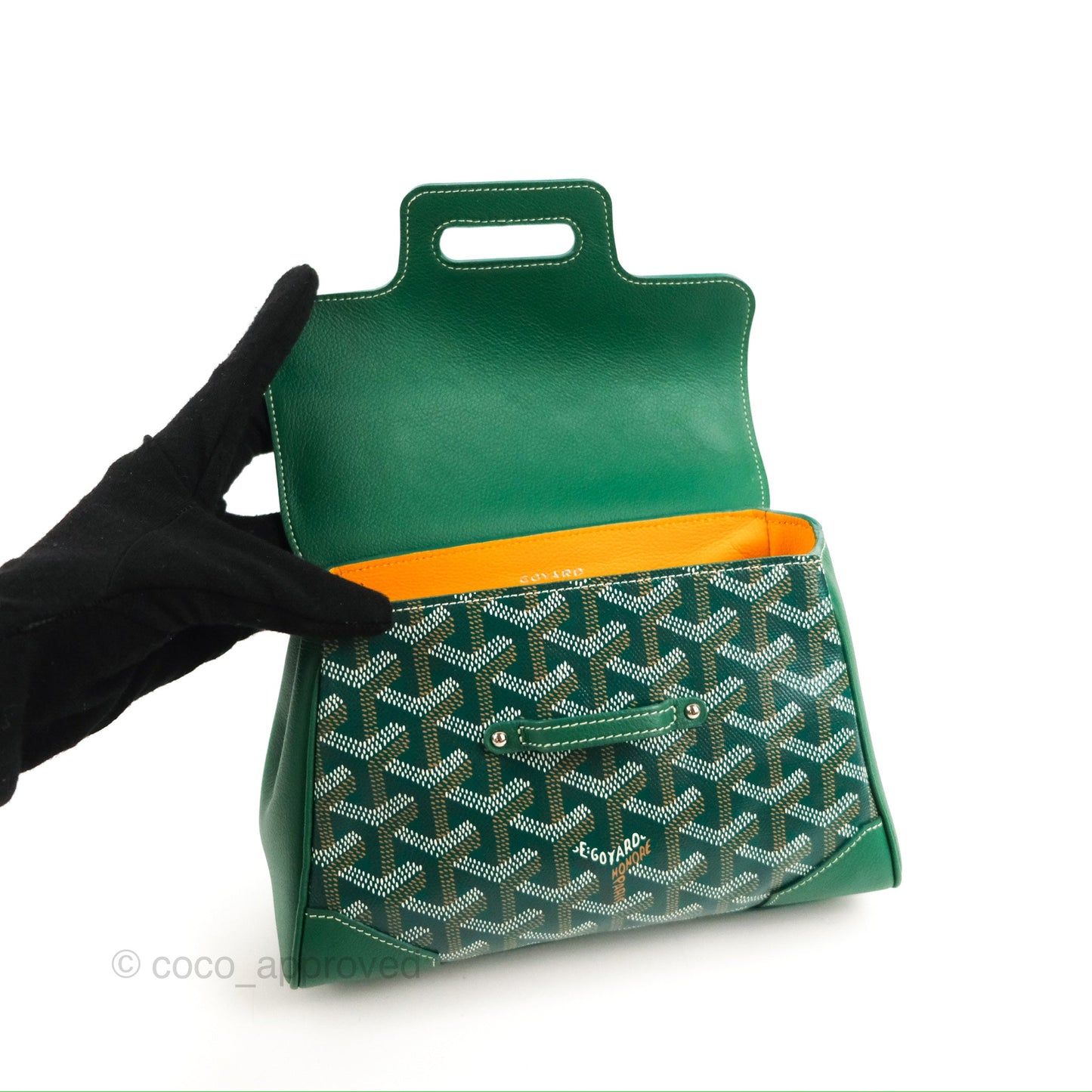 Goyard Saïgon Mini Bag Green Goyardine Canvas/Chevroches Calfskin
