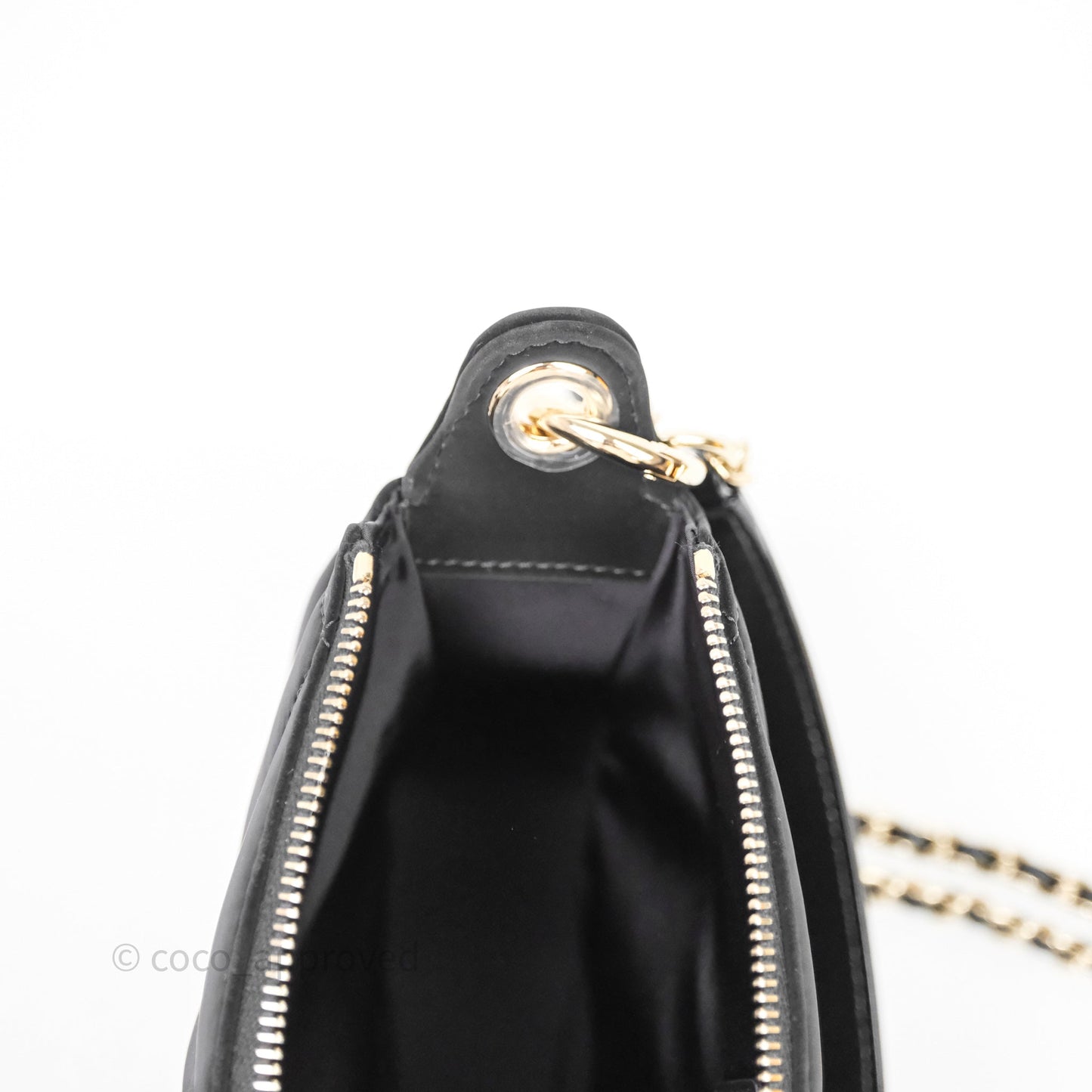 Chanel Clutch With Chain Velvet Effect Nylon Aged Gold Hardware