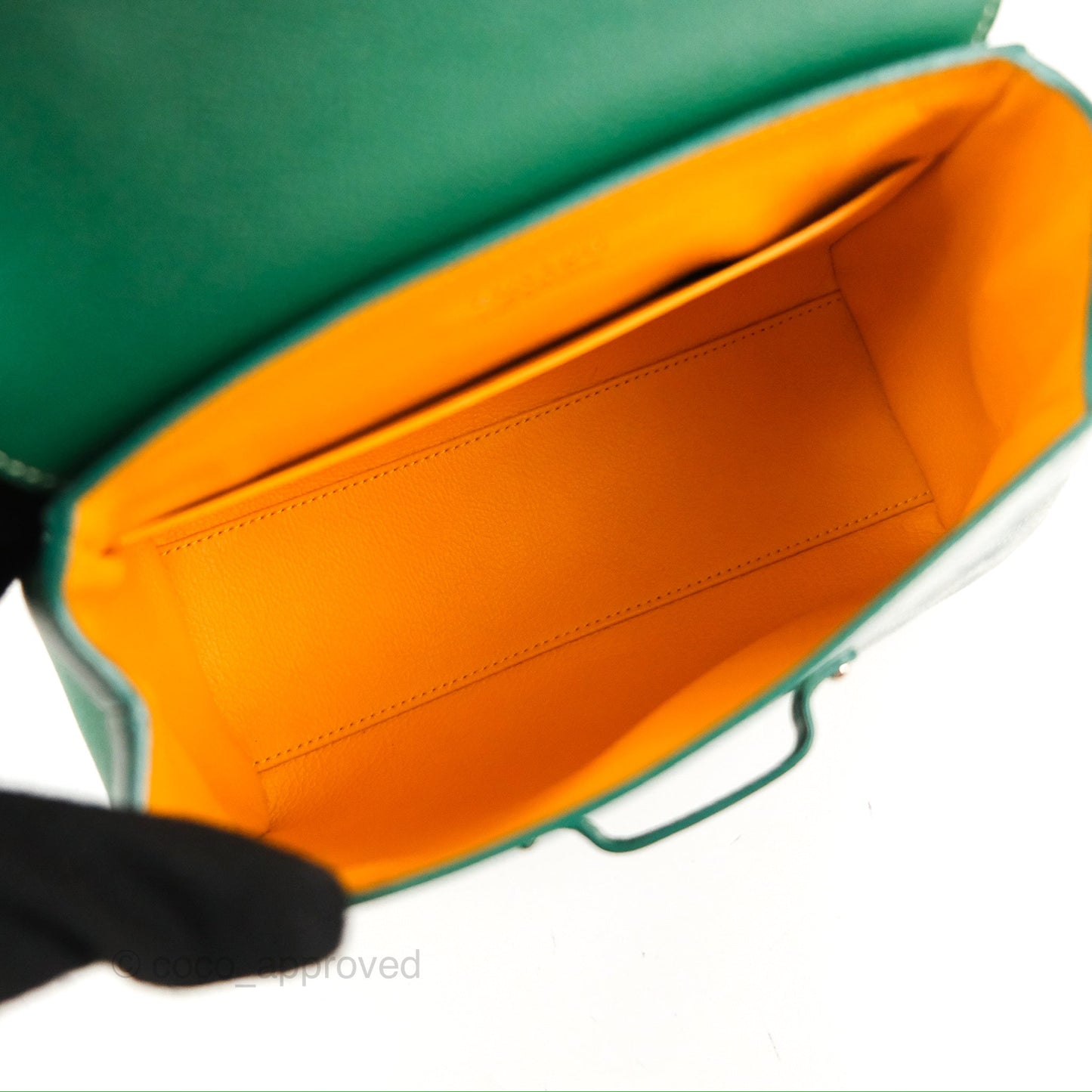 Goyard Saïgon Mini Bag Green Goyardine Canvas/Chevroches Calfskin