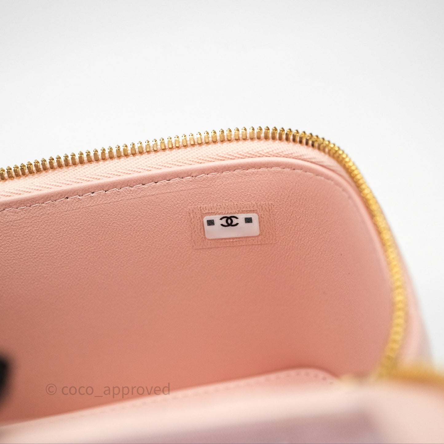 Chanel Vanity Rectangular Top Handle Pink Lambskin Gold Hardware