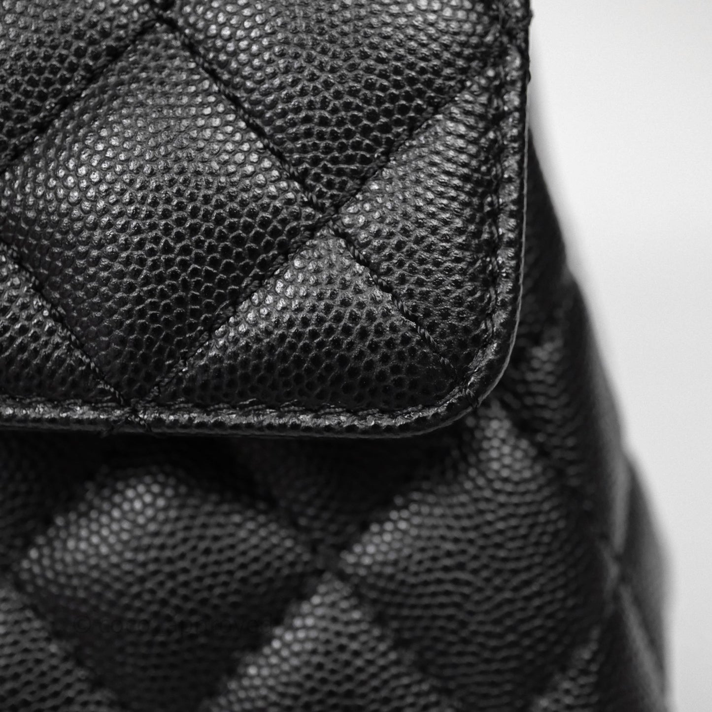 Chanel Small Coco Handle Quilted Black Caviar Gold Hardware