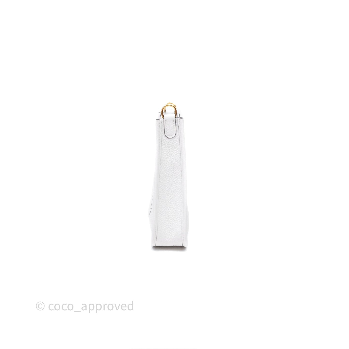 Hermès Mini Evelyne 16 New White 0U Clemence Gold Hardware