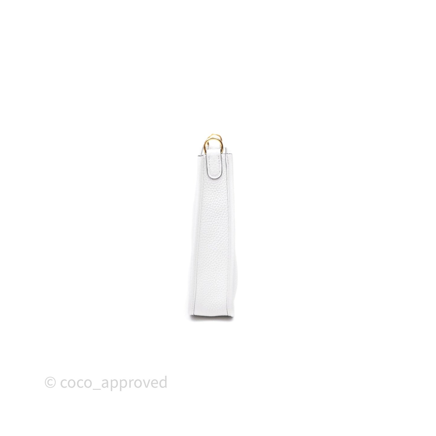 Hermès Mini Evelyne 16 New White 0U Clemence Gold Hardware