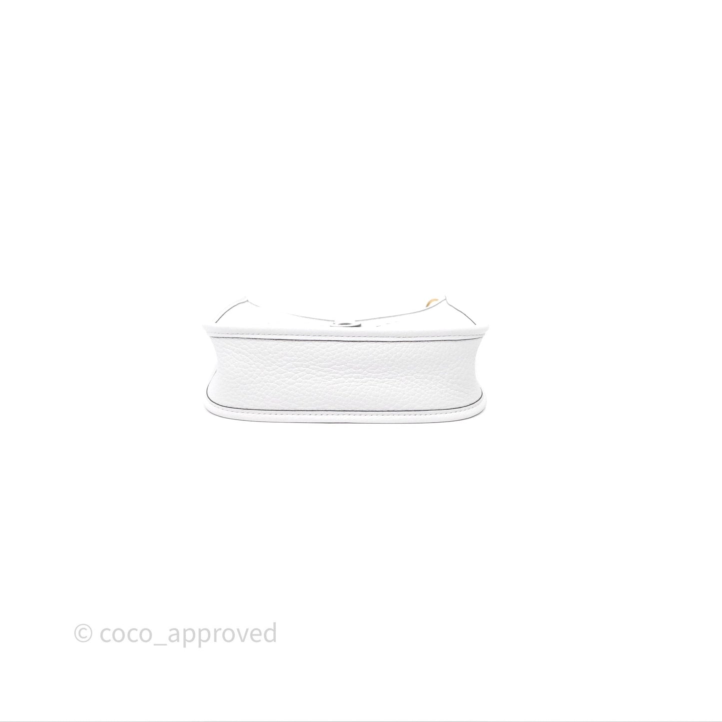 Hermès Mini Evelyne 16 New White 0U Clemence Gold Hardware
