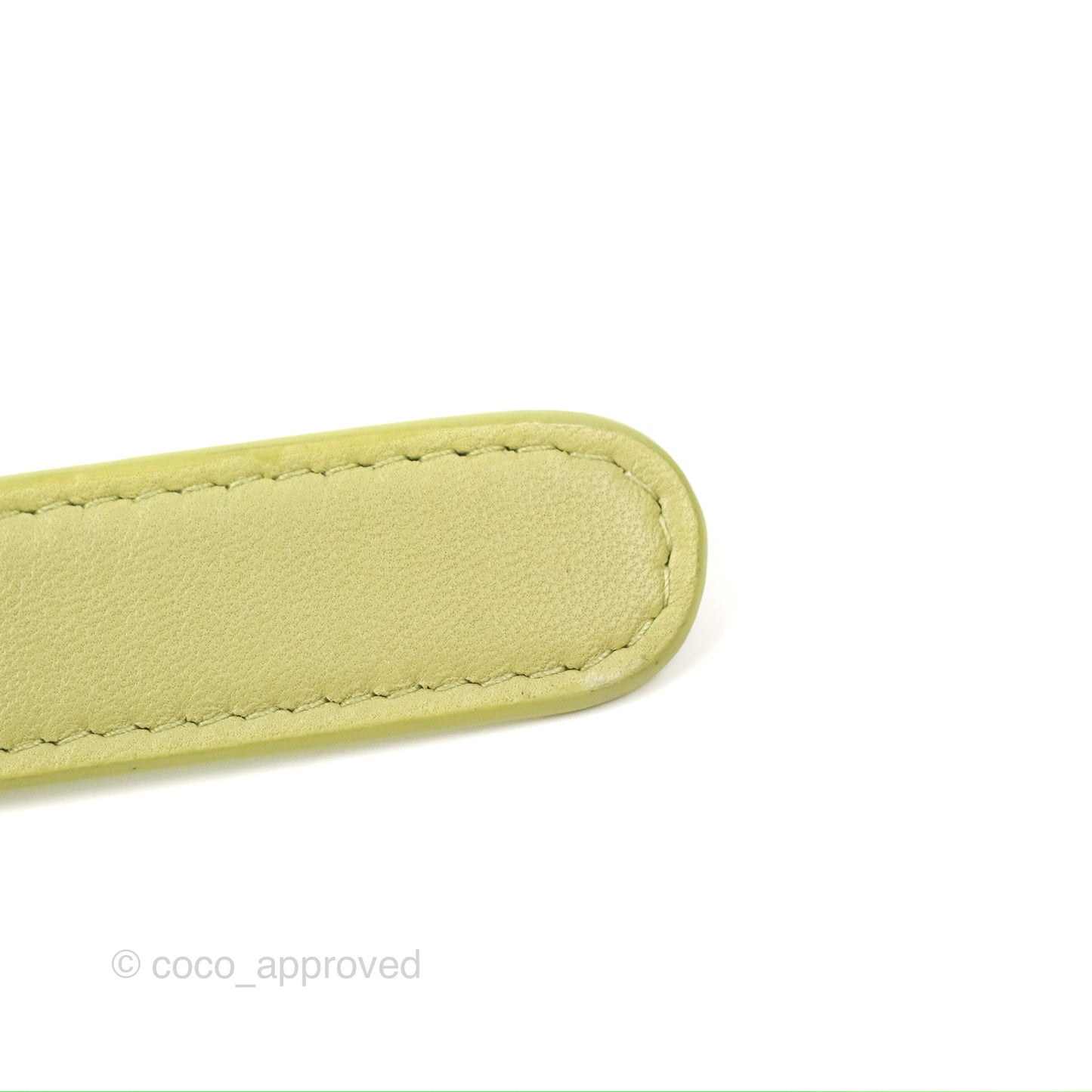 Chanel Diamond Belt Coin Purse Avocado Green Lambskin Gold Hardware