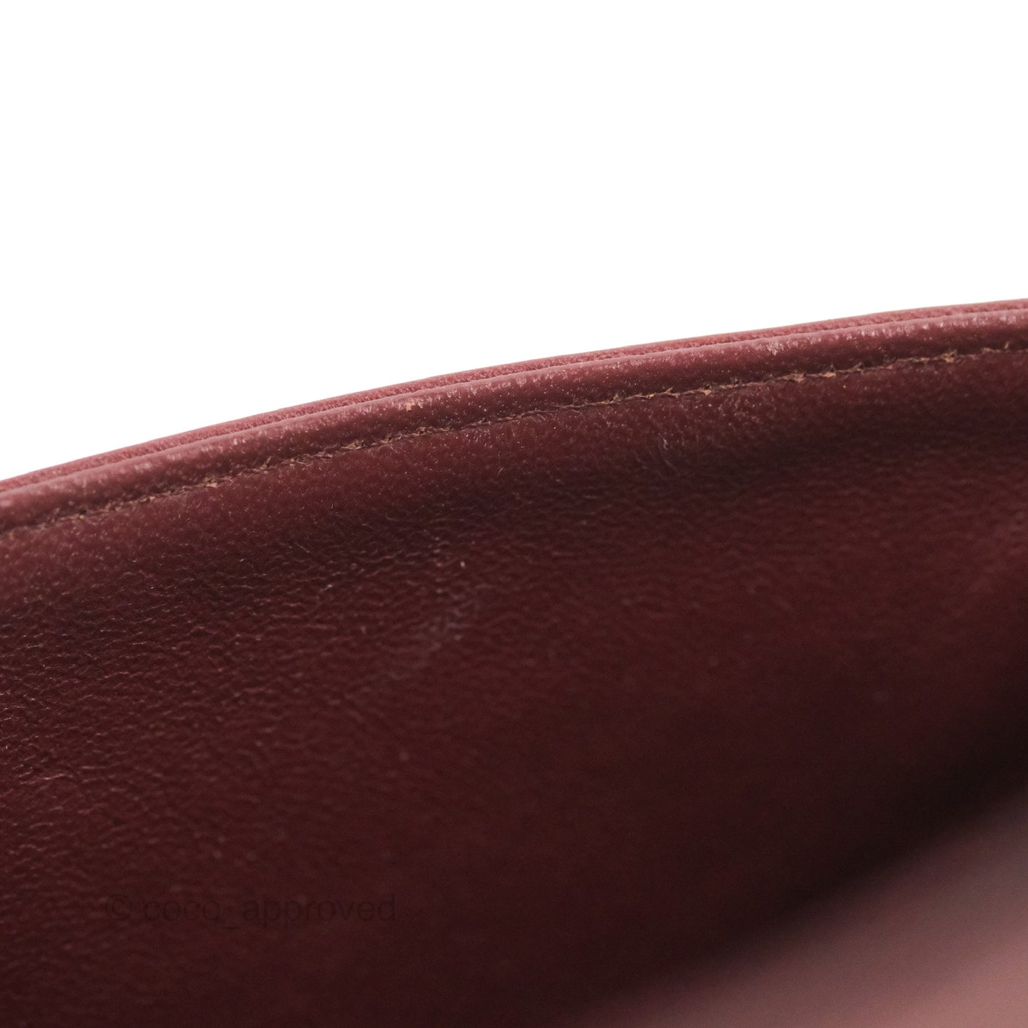 Chanel Classic M/L Medium Flap Quilted Burgundy Lambskin Gold Hardware