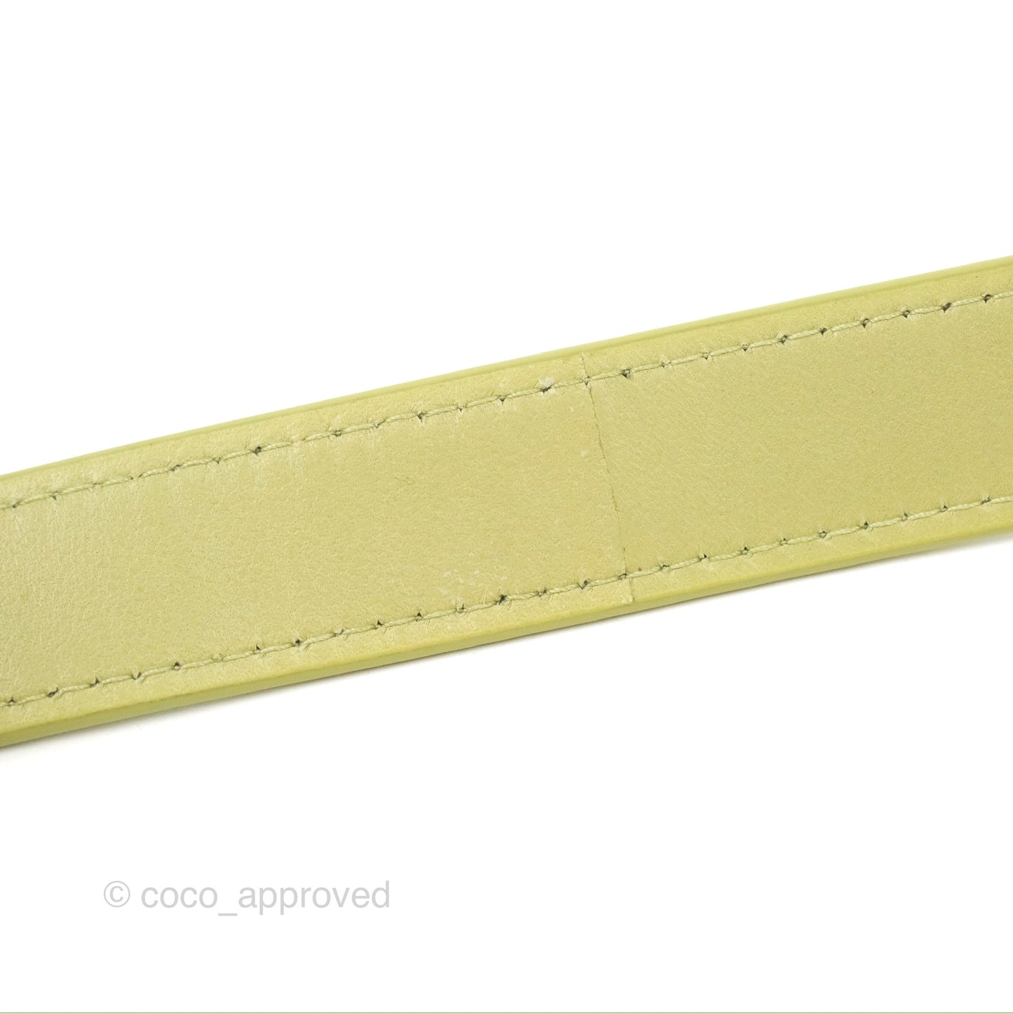 Chanel Diamond Belt Coin Purse Avocado Green Lambskin Gold Hardware
