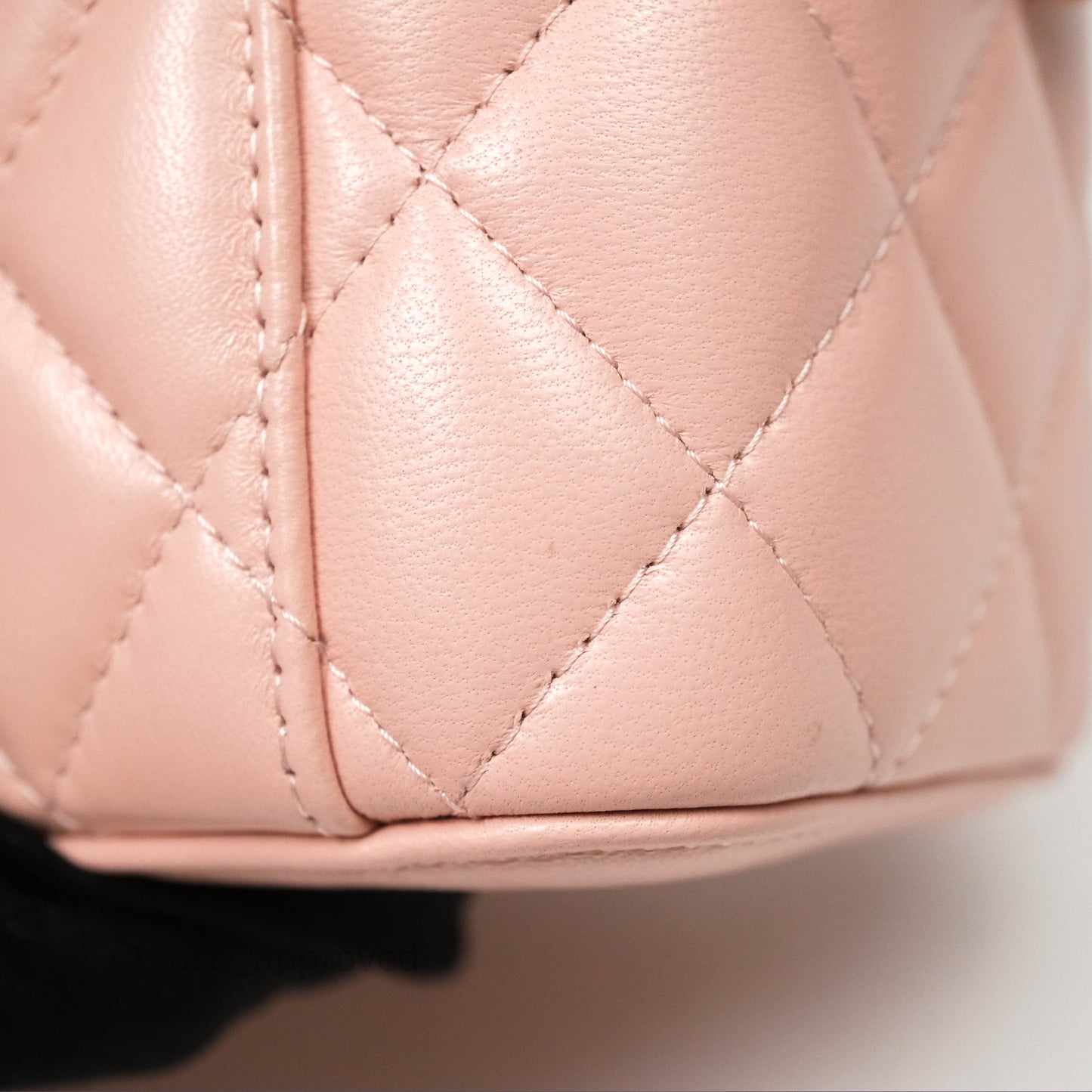 Chanel Vanity Rectangular Top Handle Pink Lambskin Gold Hardware