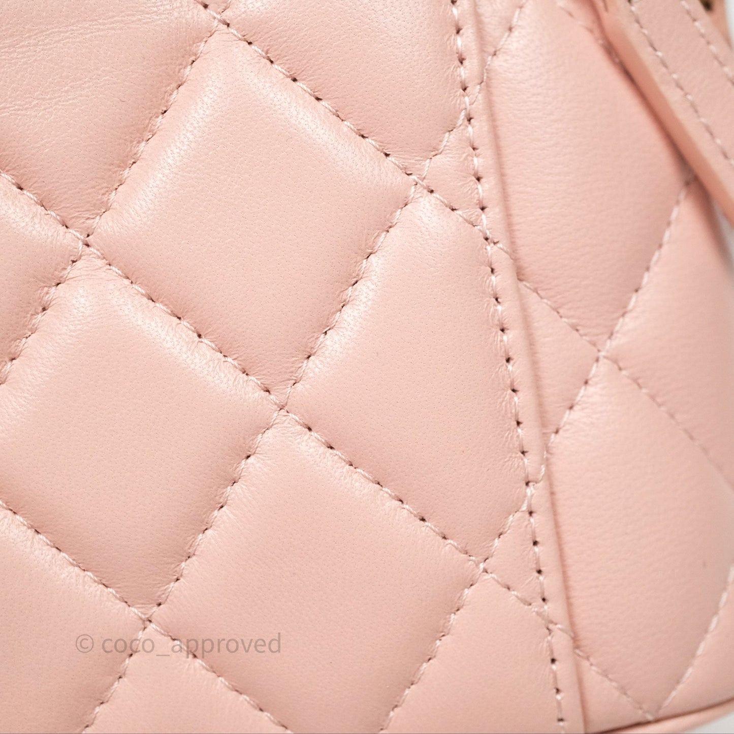 Chanel Vanity Rectangular Top Handle Pink Lambskin Gold Hardware