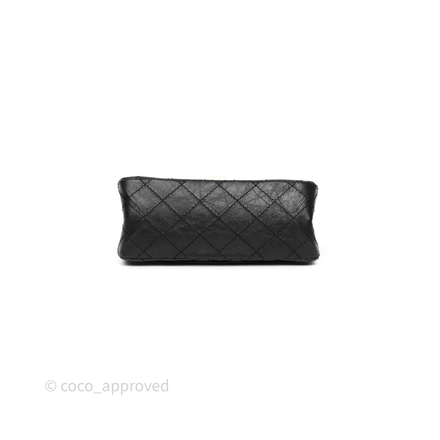 Chanel Mini Reissue 224 Quilted Black Aged Calfskin Aged Gold Hardware