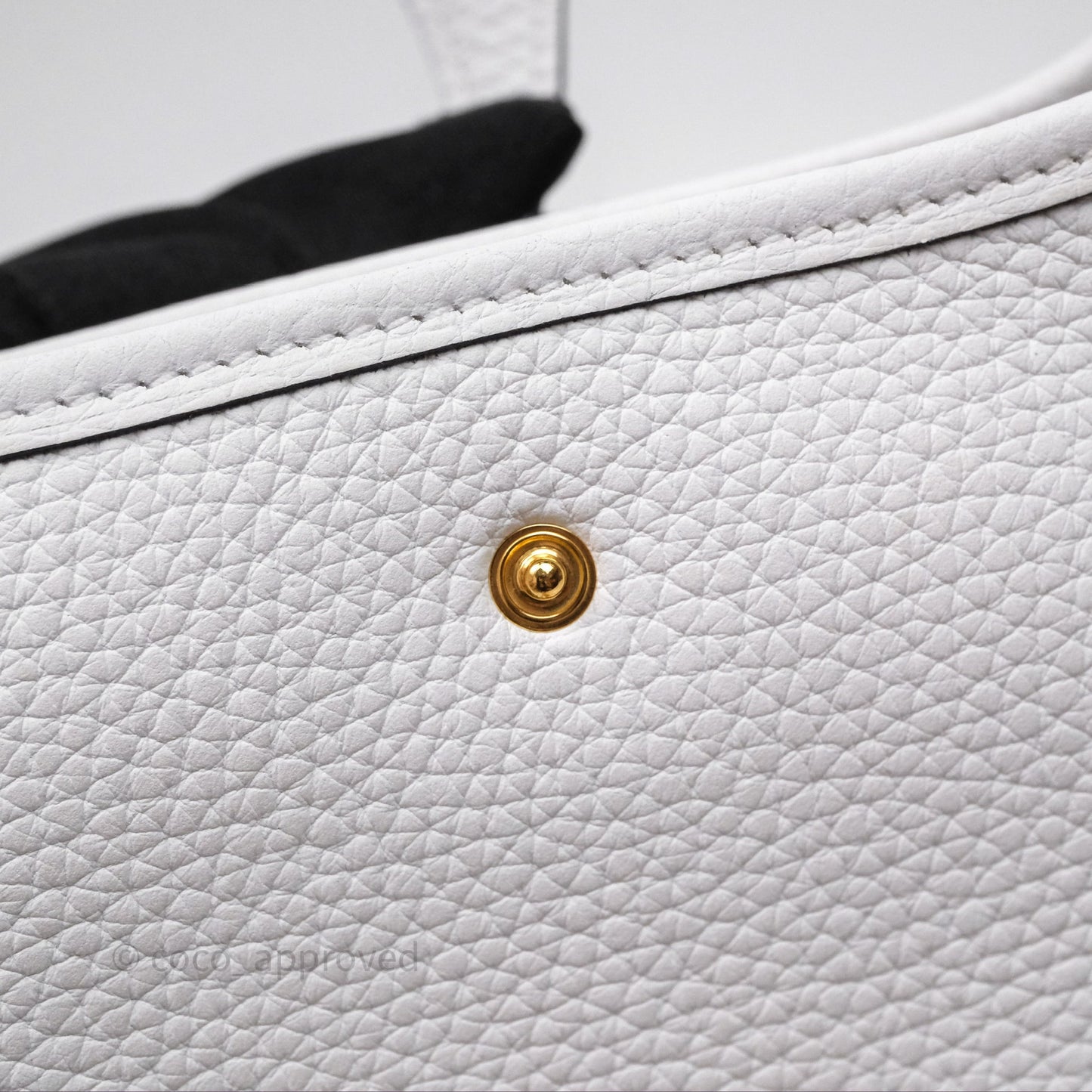 Hermès Mini Evelyne 16 New White 0U Clemence Gold Hardware