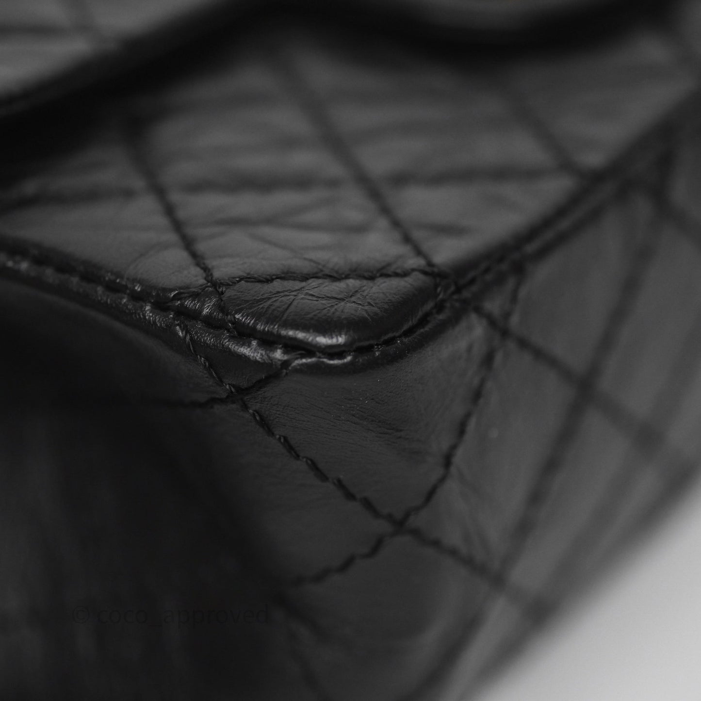 Chanel Mini Reissue 224 Quilted Black Aged Calfskin Aged Gold Hardware