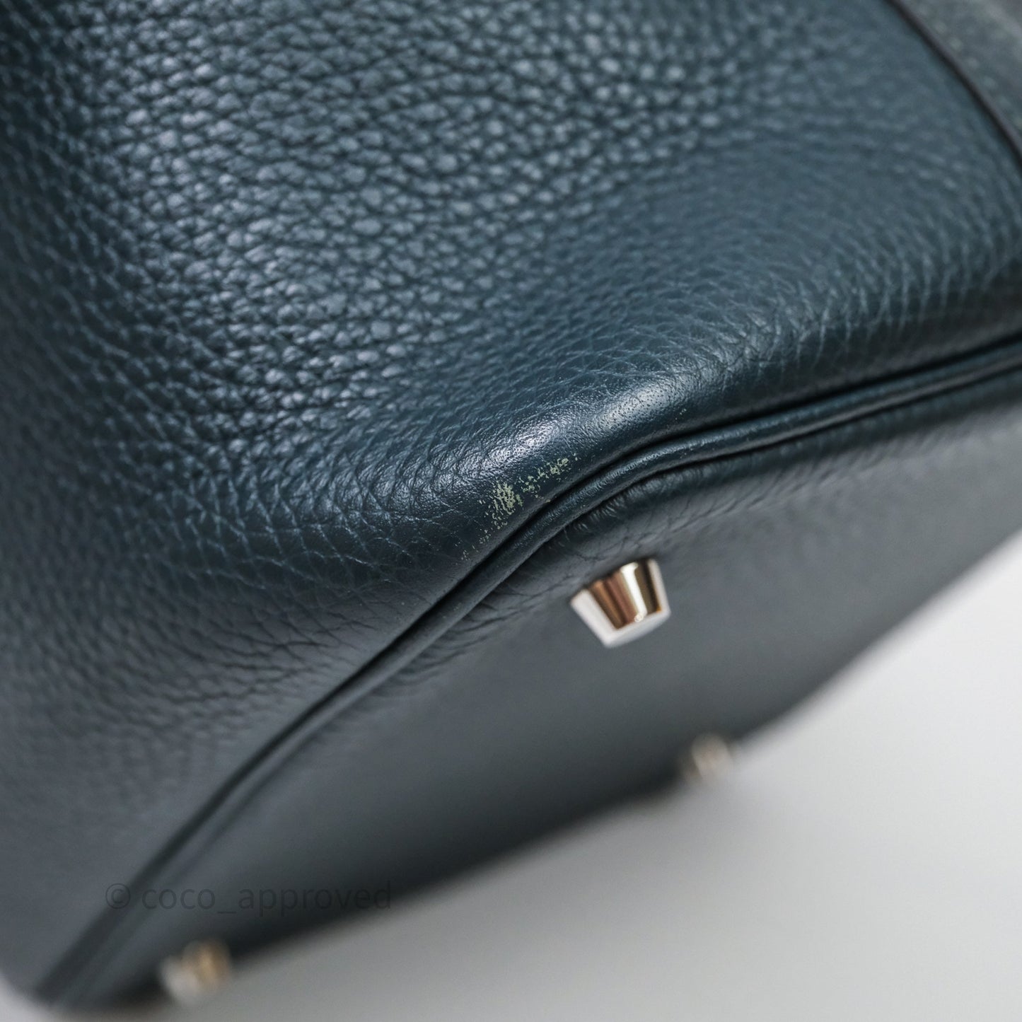 Hermès Picotin 22 Vert Cyprès 6O Clemence Palladium Hardware