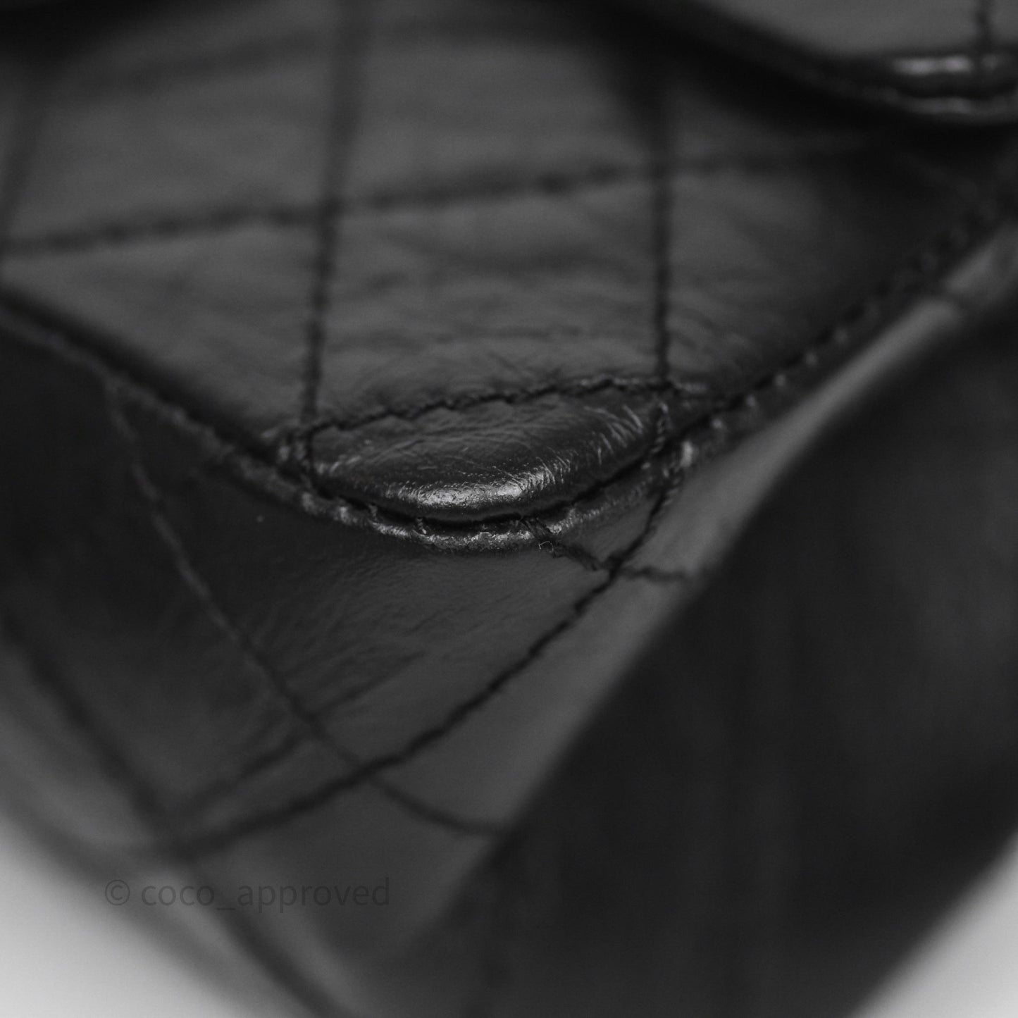 Chanel Mini Reissue 224 Quilted Black Aged Calfskin Aged Gold Hardware