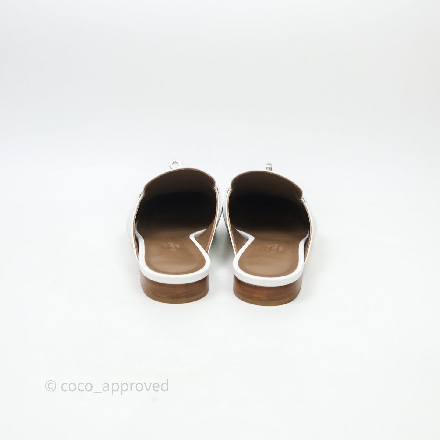 Hermès Oz Mule Blanc Palladium Hardware Size 37