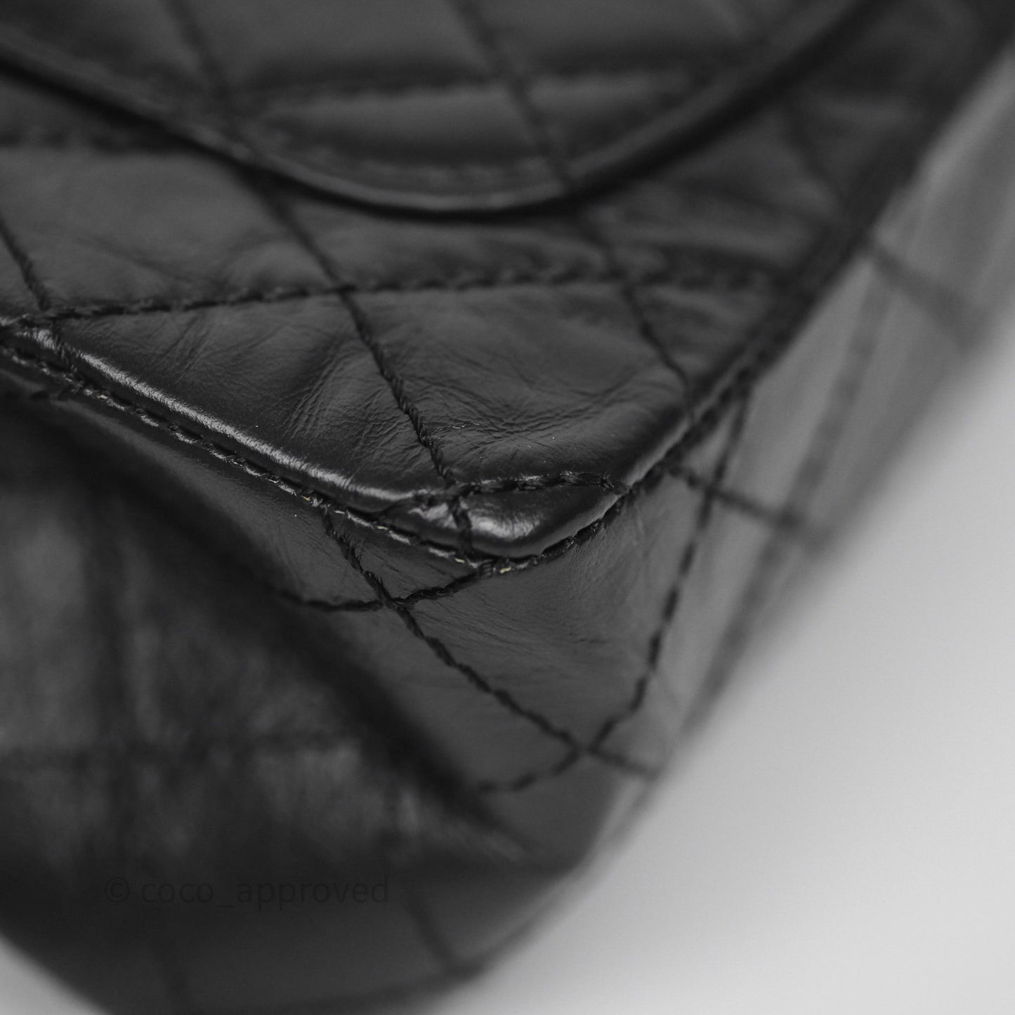 Chanel Mini Reissue 224 Quilted Black Aged Calfskin Aged Gold Hardware