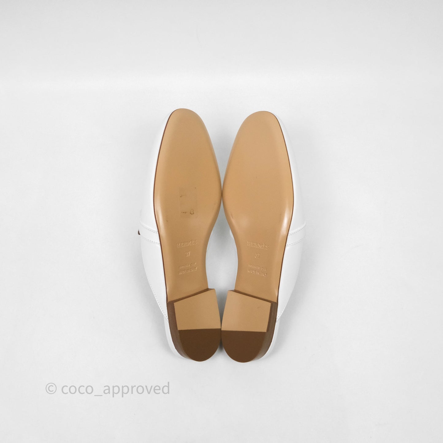 Hermès Oz Mule Blanc Palladium Hardware Size 37