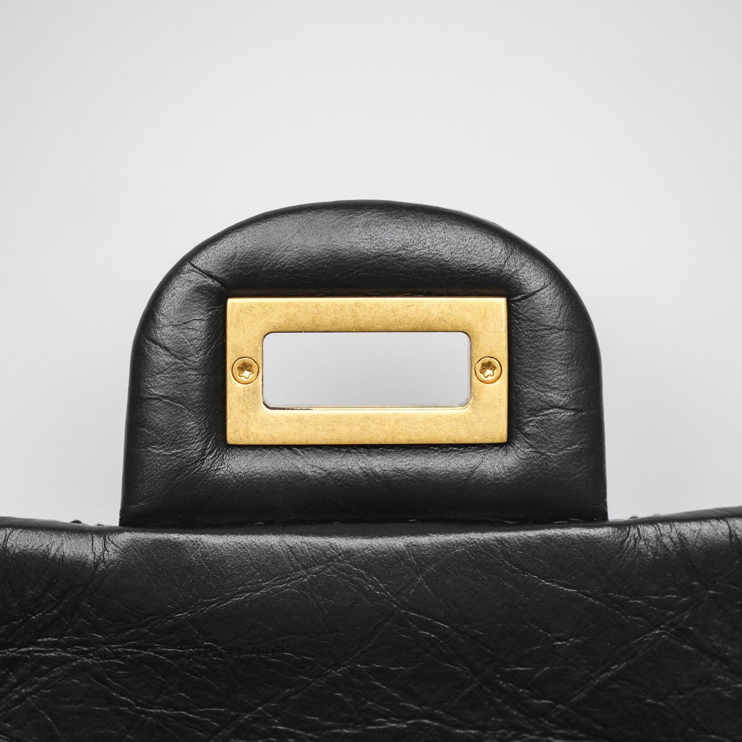 Chanel Mini Reissue 224 Quilted Black Aged Calfskin Aged Gold Hardware