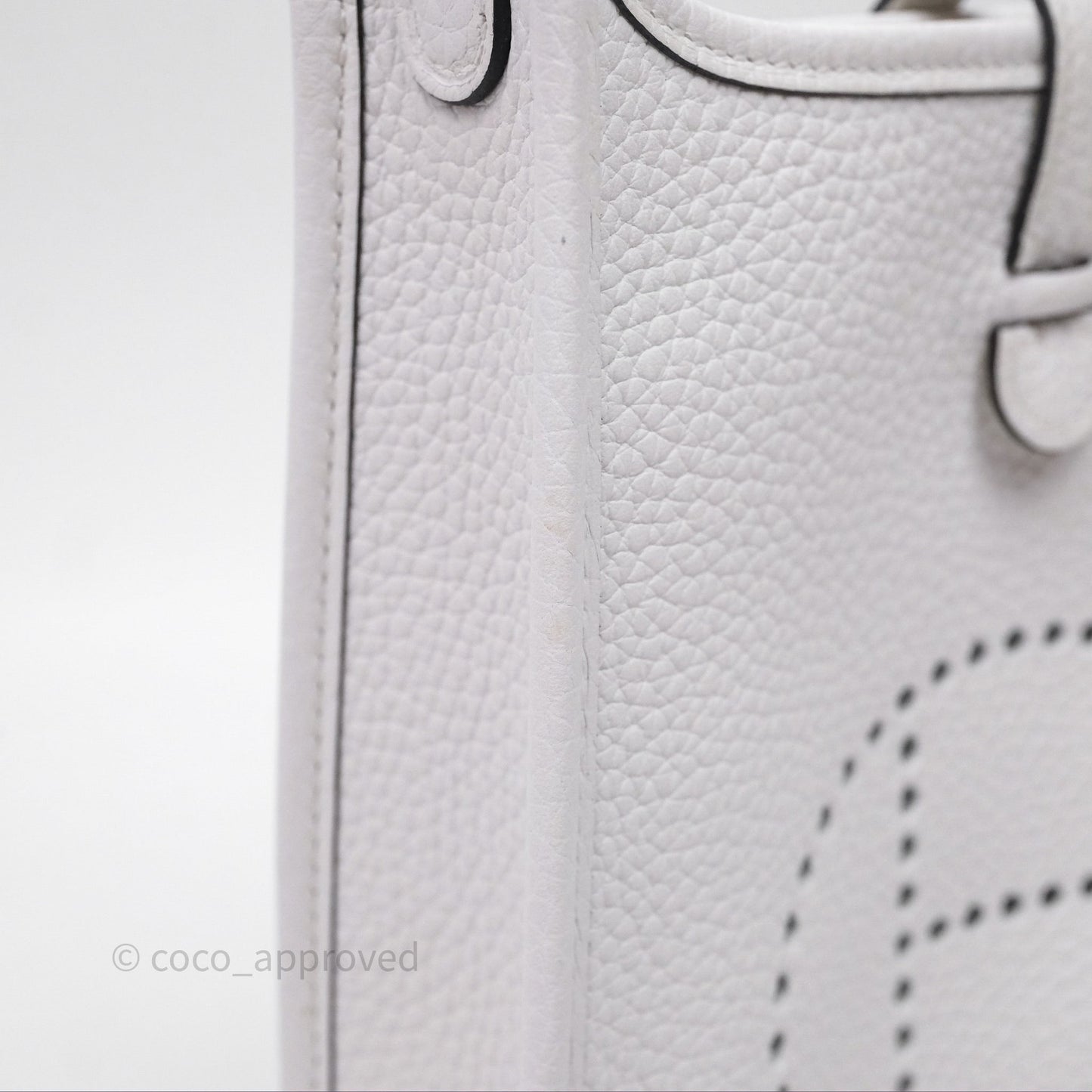 Hermès Mini Evelyne 16 New White 0U Clemence Gold Hardware