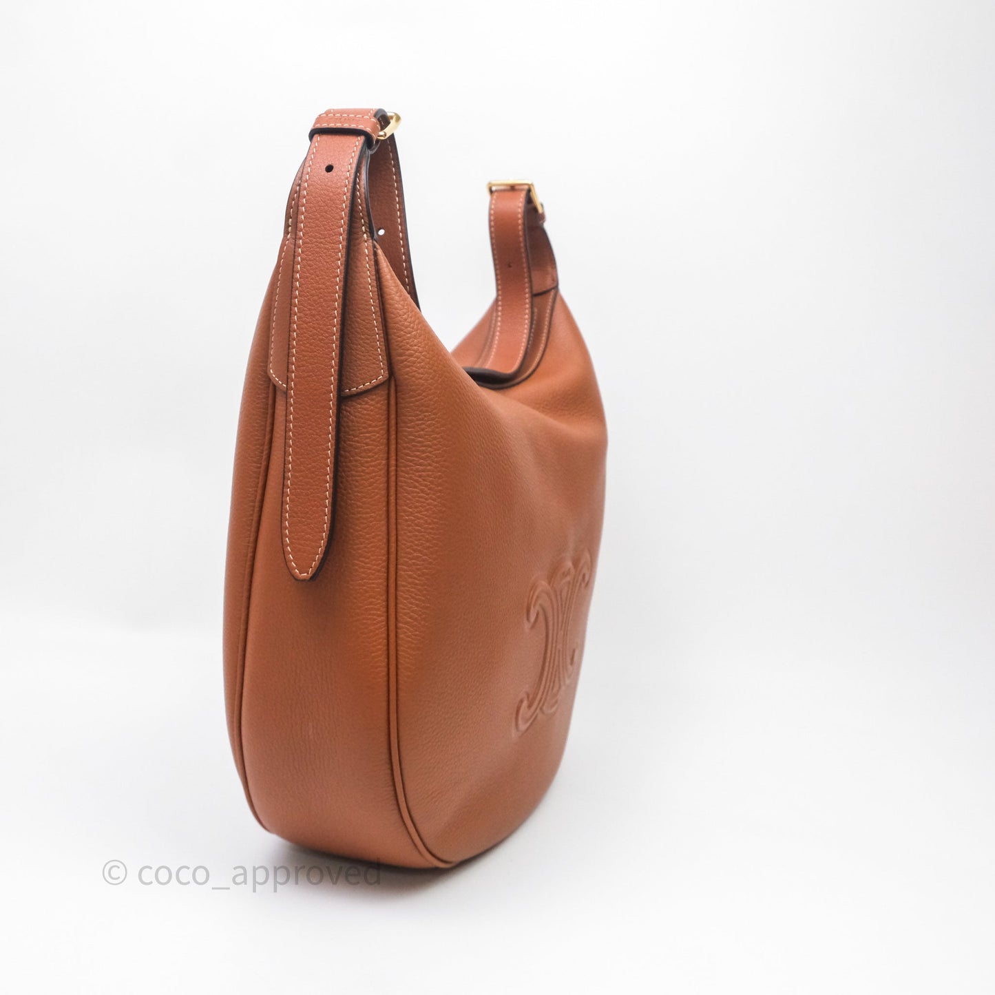 Celine Medium Heloïse Bag In Supple Gained Calfskin Tan