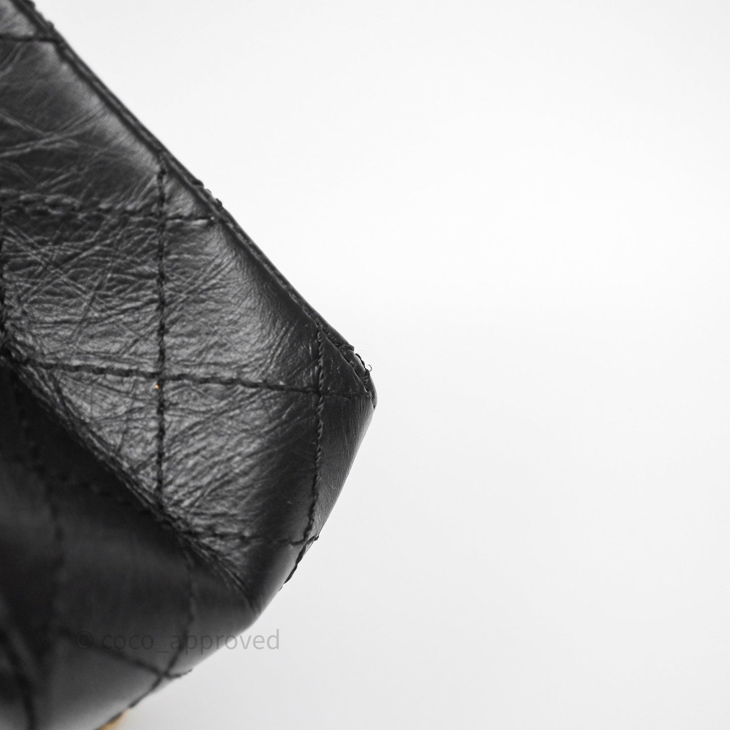 Chanel Mini Reissue 224 Quilted Black Aged Calfskin Aged Gold Hardware