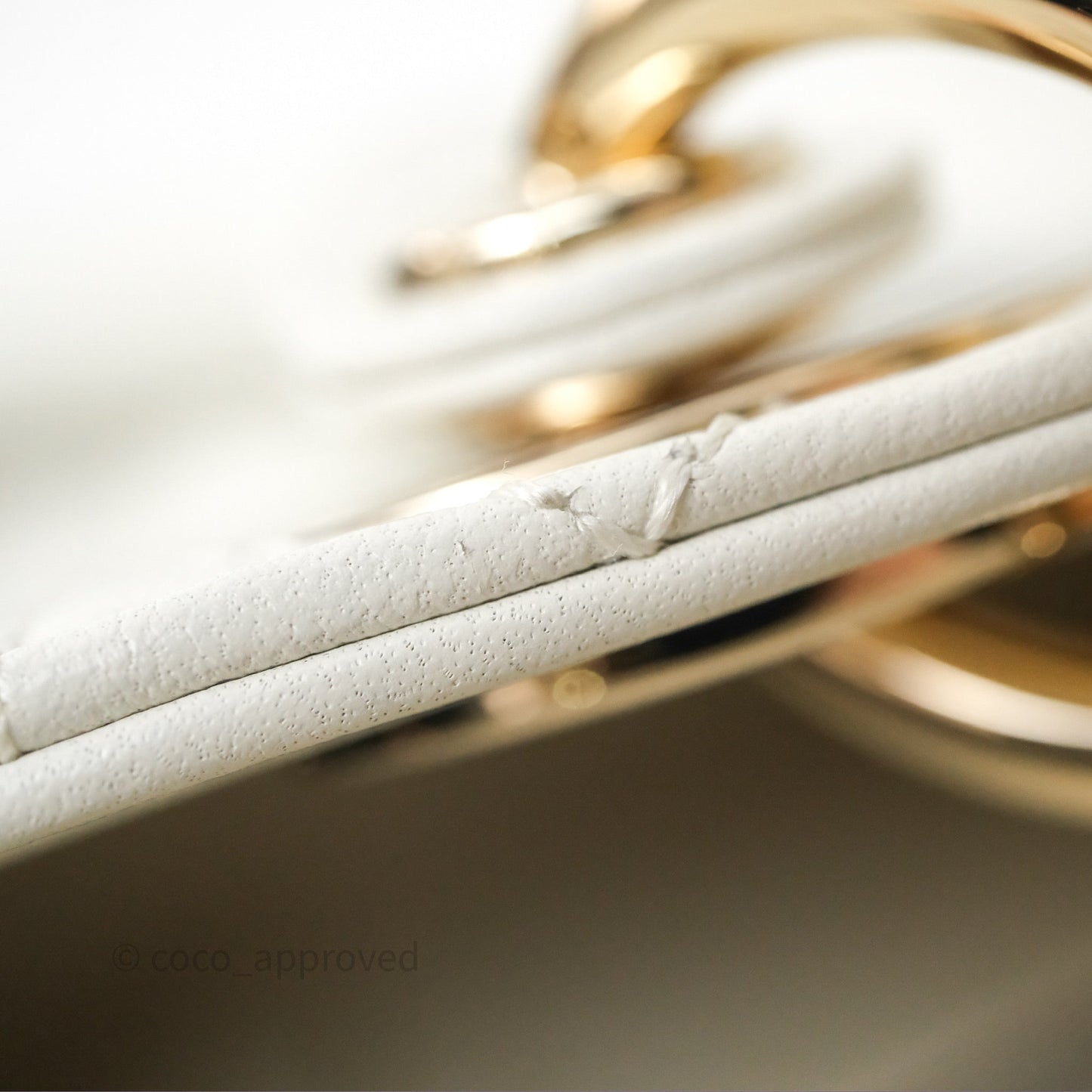 Dior Small Lady D-Joy Bag Ivory White Lambskin Cannage Gold Hardware