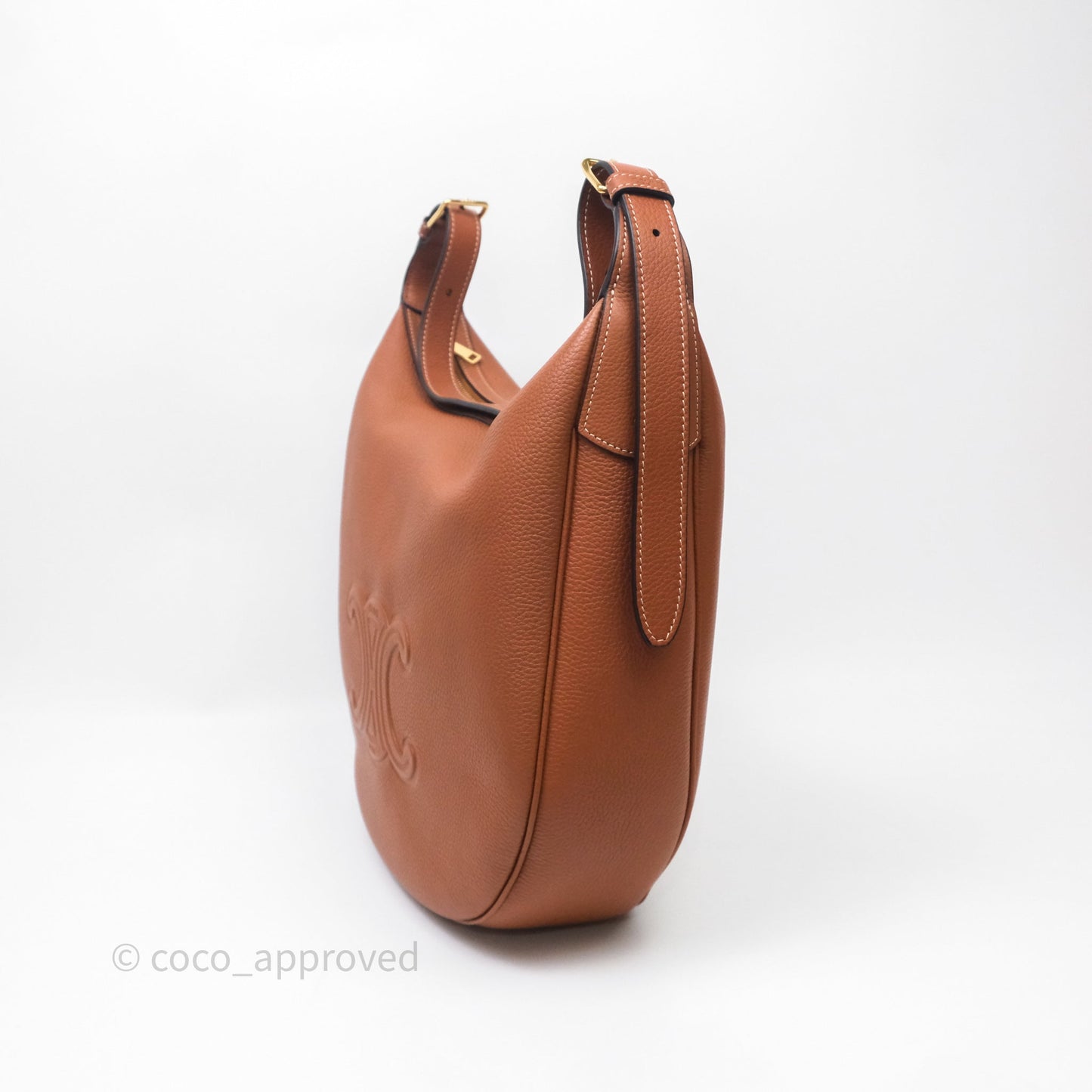 Celine Medium Heloïse Bag In Supple Gained Calfskin Tan