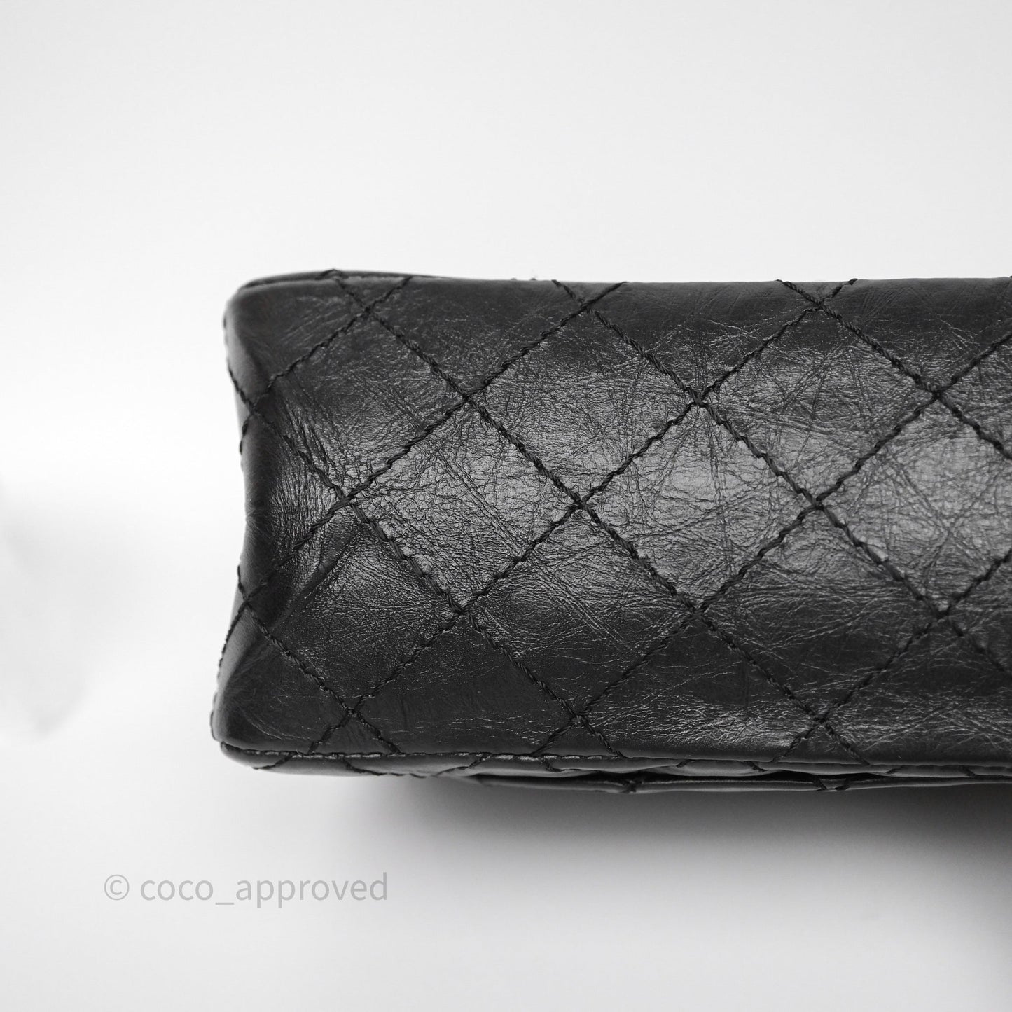 Chanel Mini Reissue 224 Quilted Black Aged Calfskin Aged Gold Hardware