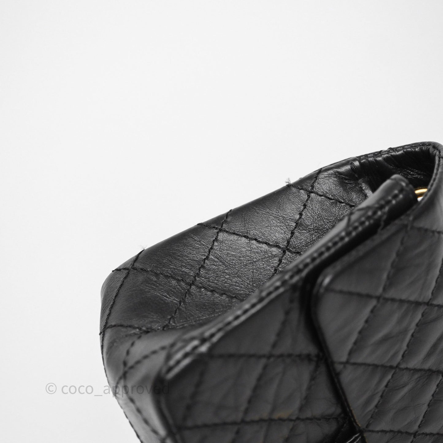 Chanel Mini Reissue 224 Quilted Black Aged Calfskin Aged Gold Hardware