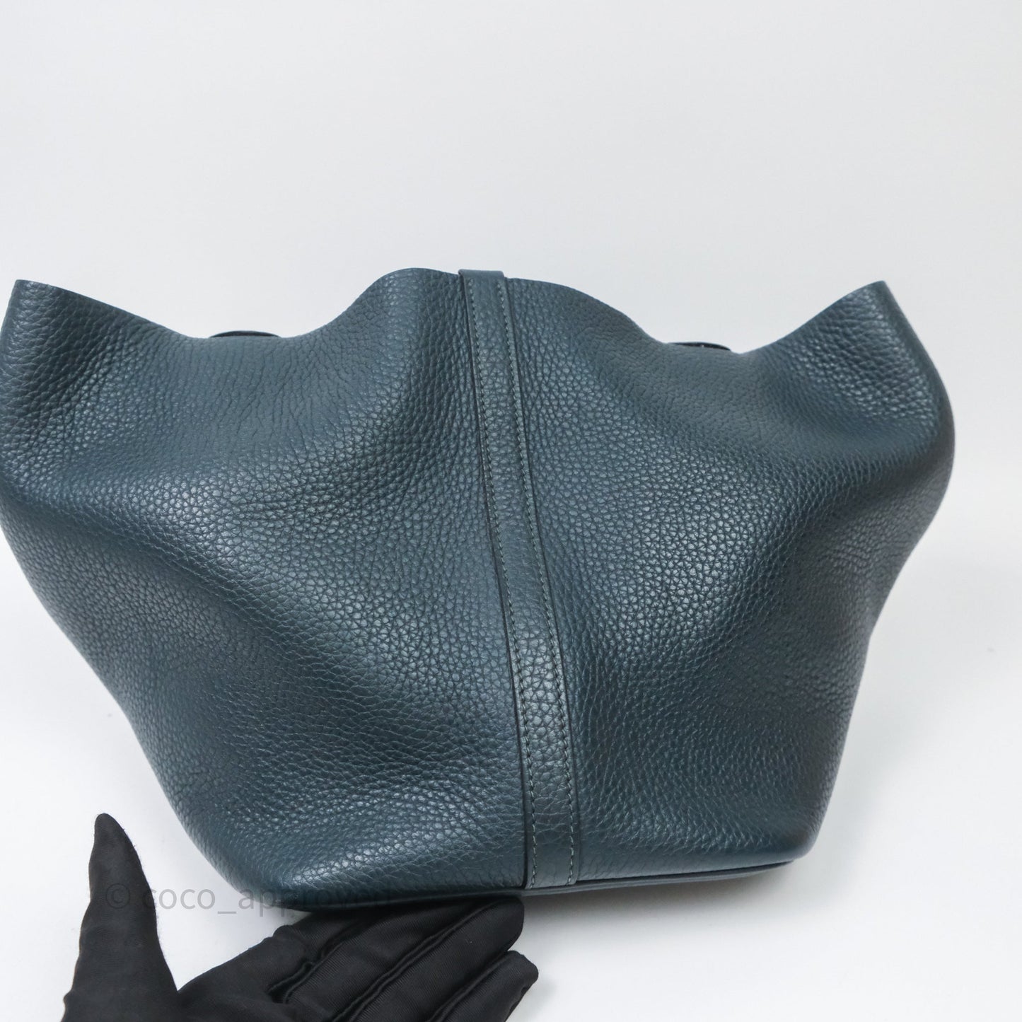 Hermès Picotin 22 Vert Cyprès 6O Clemence Palladium Hardware