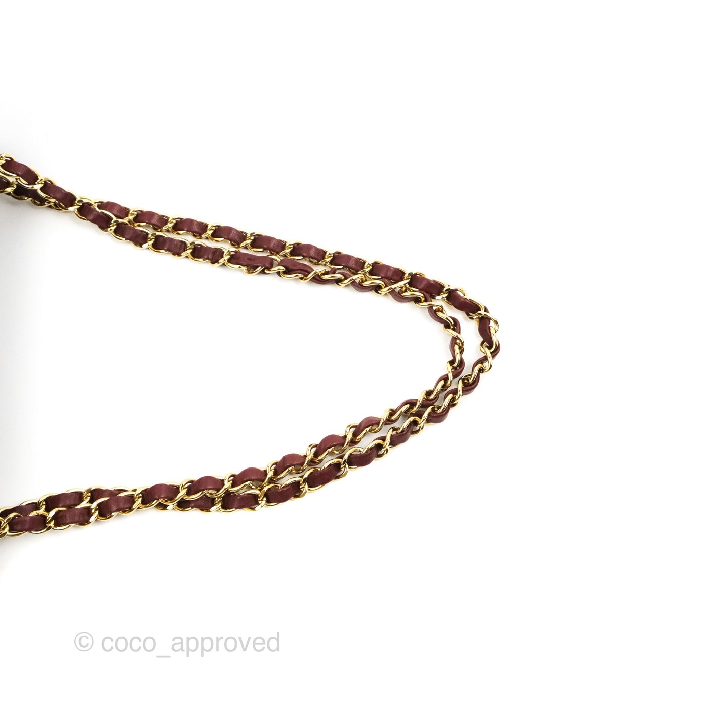 Chanel Classic M/L Medium Flap Quilted Burgundy Lambskin Gold Hardware