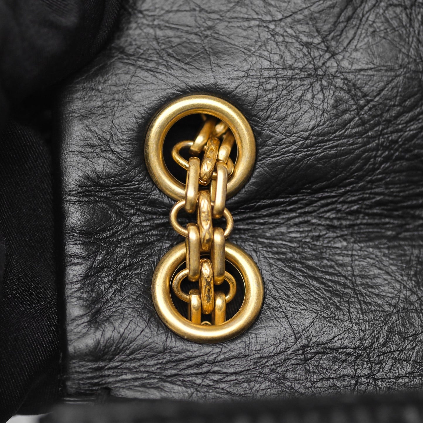 Chanel Mini Reissue 224 Quilted Black Aged Calfskin Aged Gold Hardware
