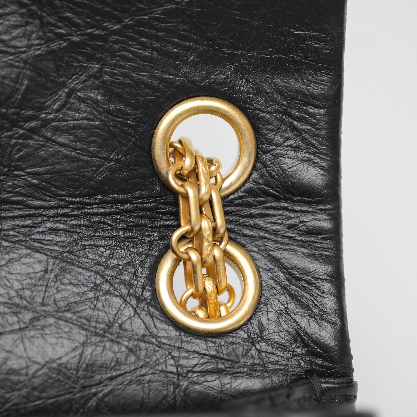 Chanel Mini Reissue 224 Quilted Black Aged Calfskin Aged Gold Hardware