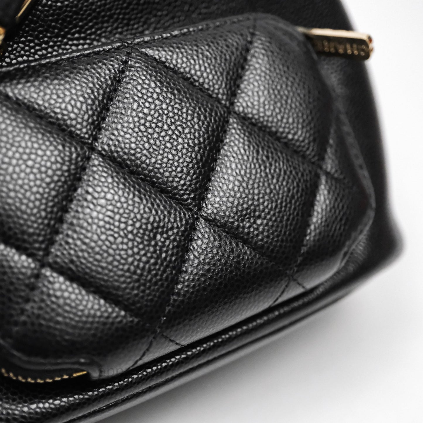 Chanel Business Affinity Drawstring Bucket Bag Black Caviar Gold Hardware
