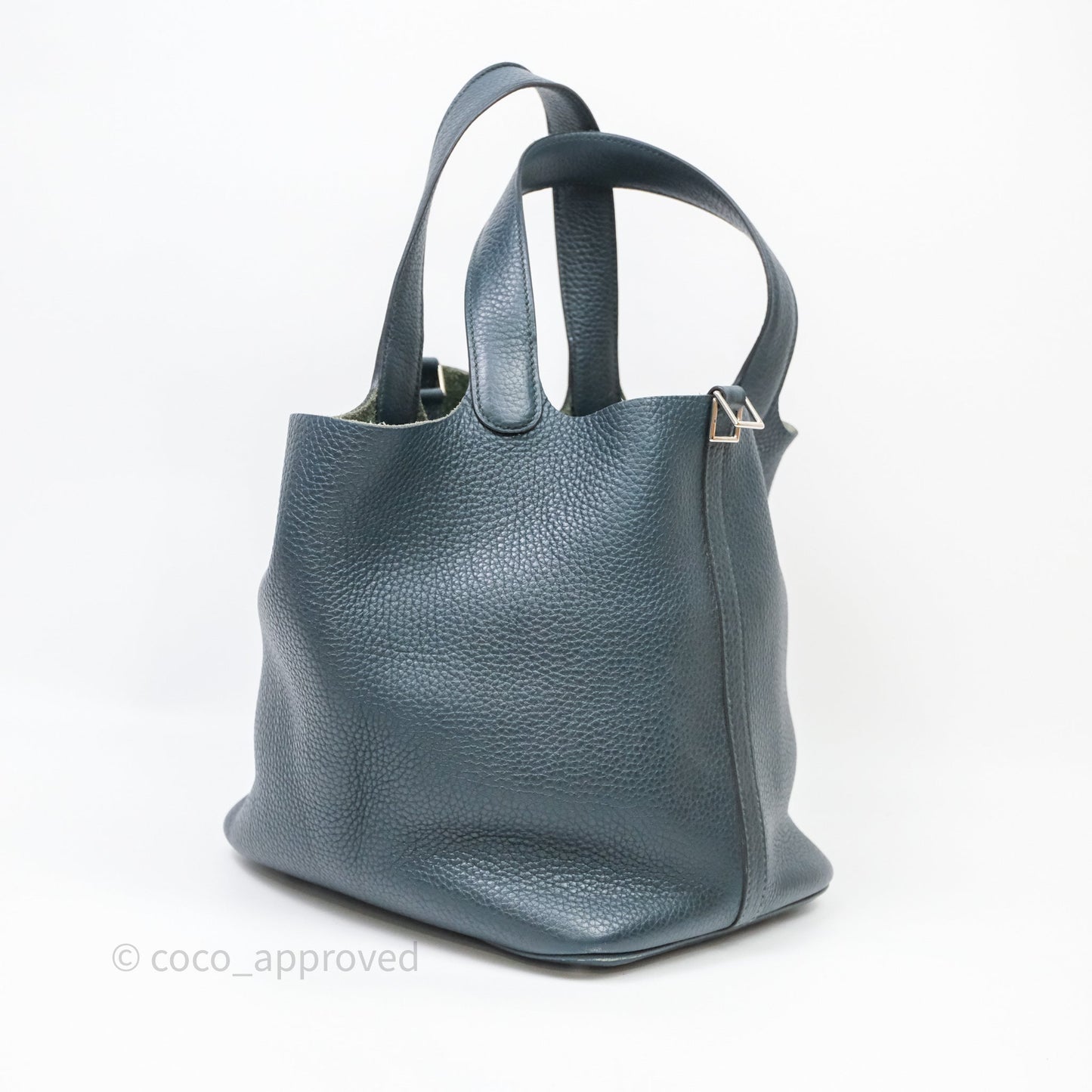 Hermès Picotin 22 Vert Cyprès 6O Clemence Palladium Hardware