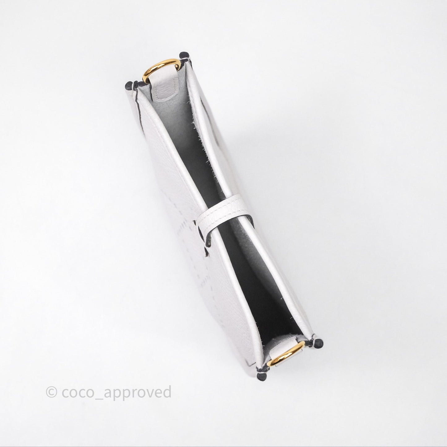 Hermès Mini Evelyne 16 New White 0U Clemence Gold Hardware
