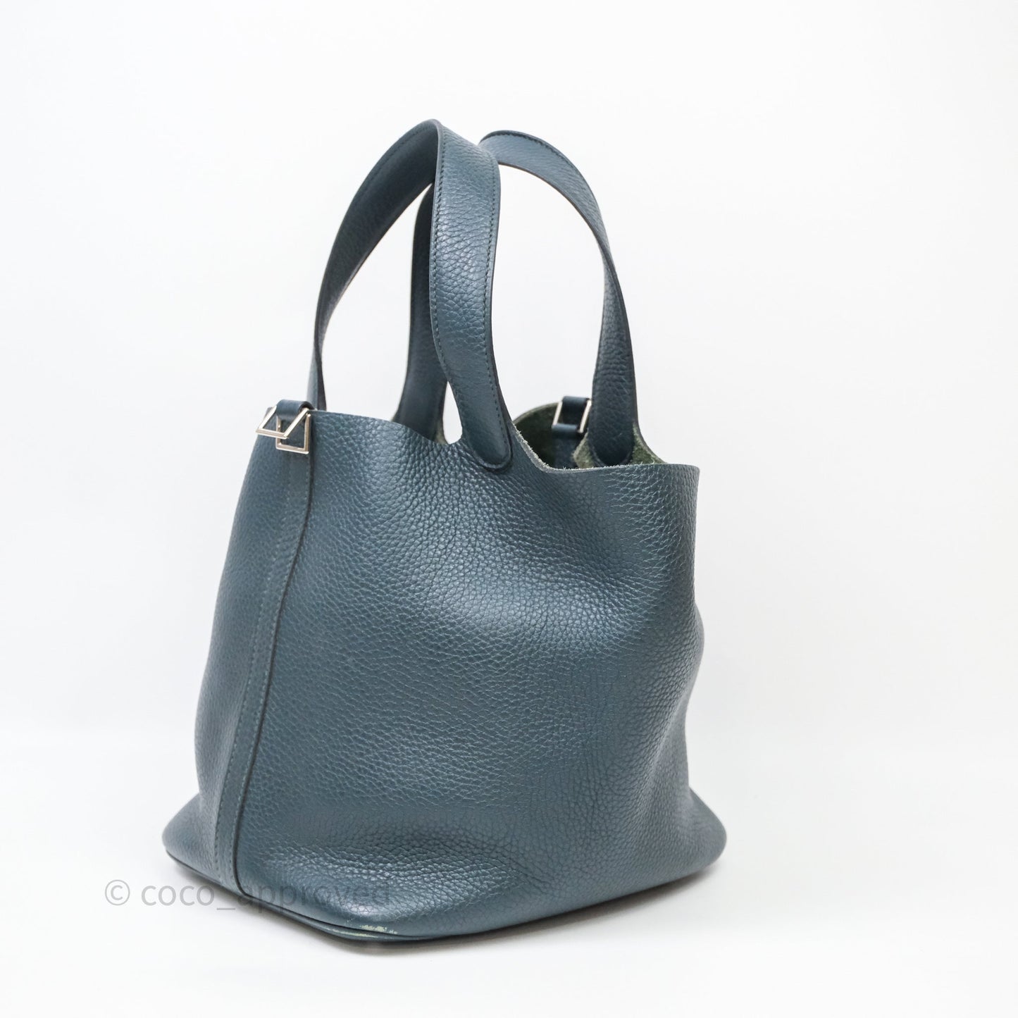Hermès Picotin 22 Vert Cyprès 6O Clemence Palladium Hardware