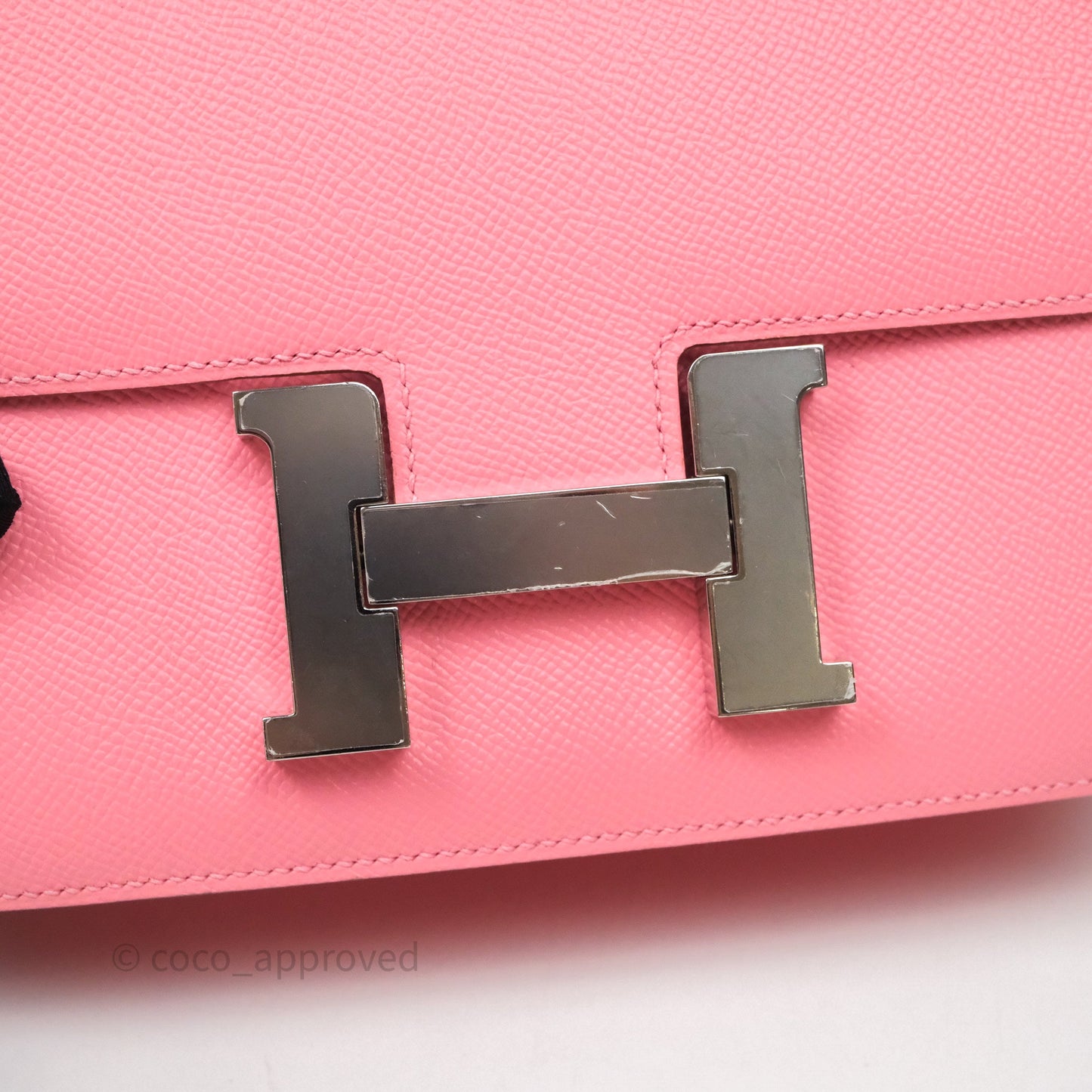 Hermès Constance 24 Rose Confetti Epsom Palladium Hardware