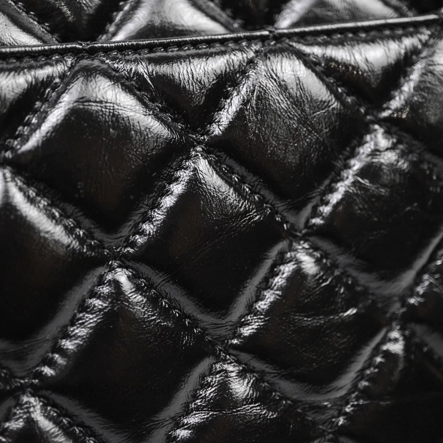 Chanel Medium Quilted Wavy CC Hobo Black Shiny Crumpled Calfskin Aged Gold Hardware