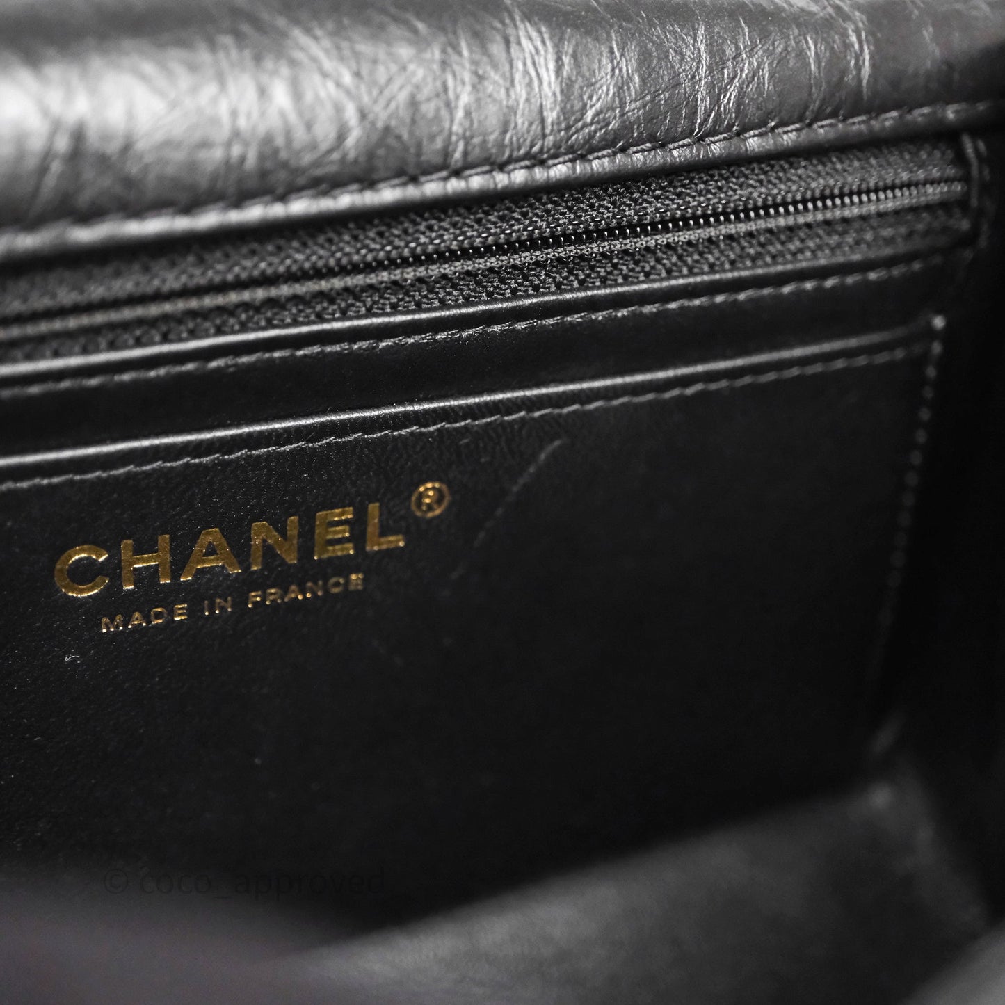 Chanel Mini Reissue 224 Quilted Black Aged Calfskin Aged Gold Hardware