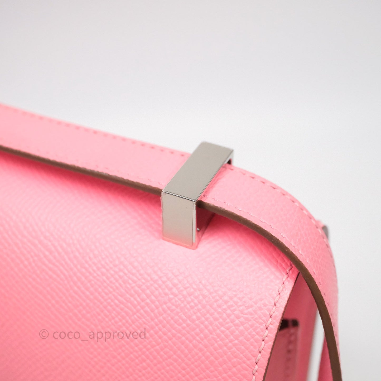 Hermès Constance 24 Rose Confetti Epsom Palladium Hardware